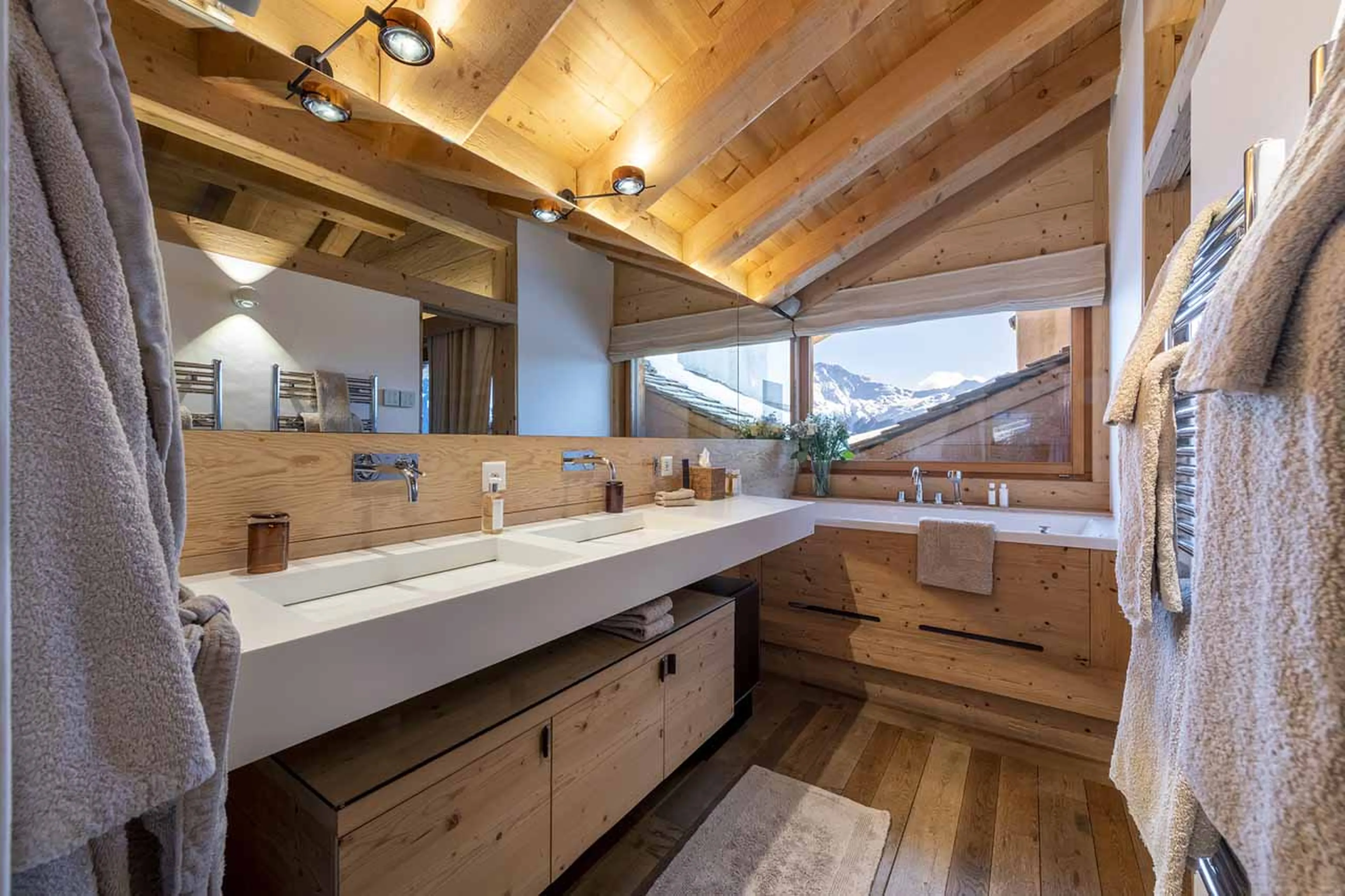 Bathroom one at Chalet Spa in Verbier