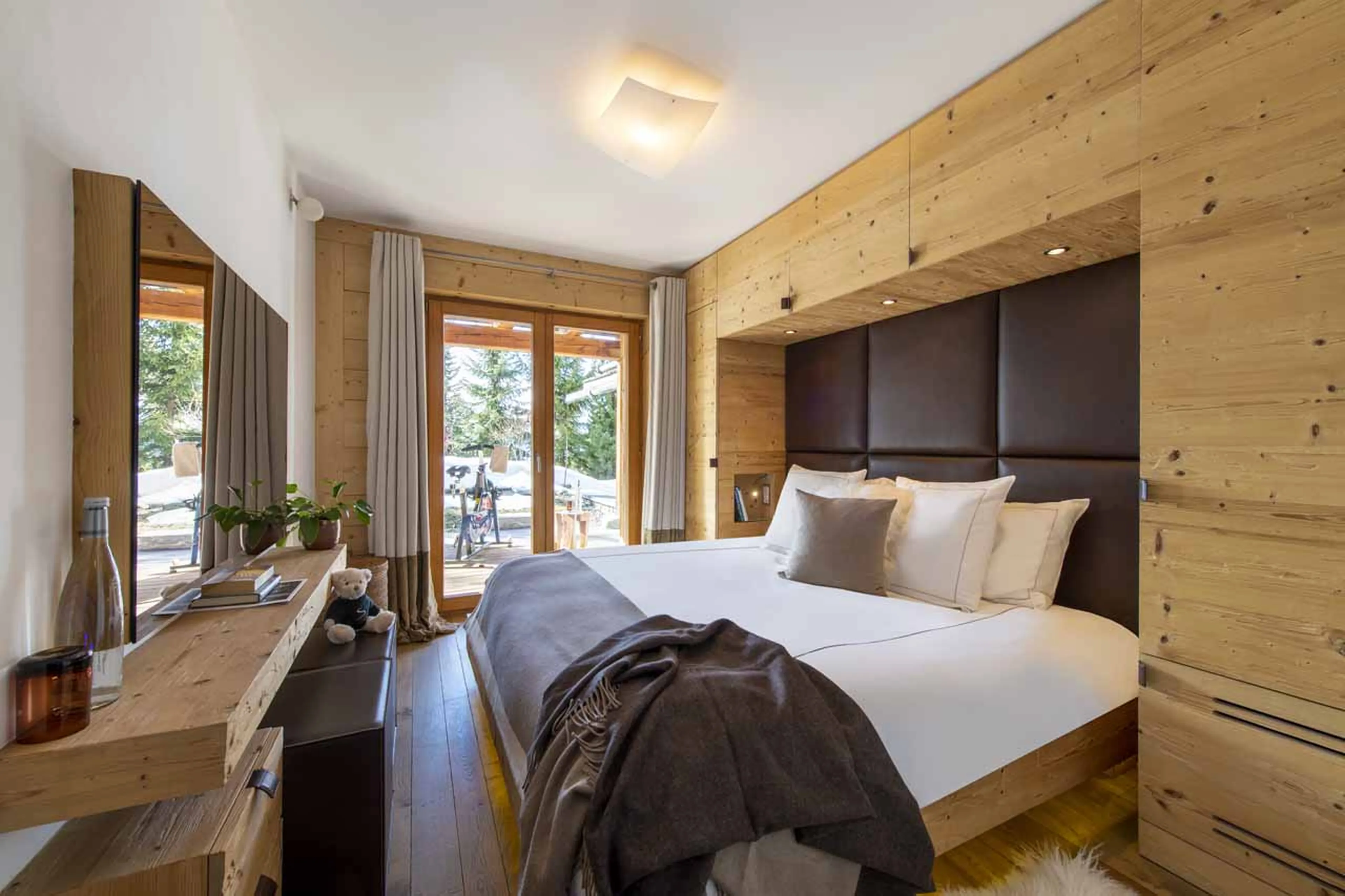 Bedroom two at Chalet Spa in Verbier