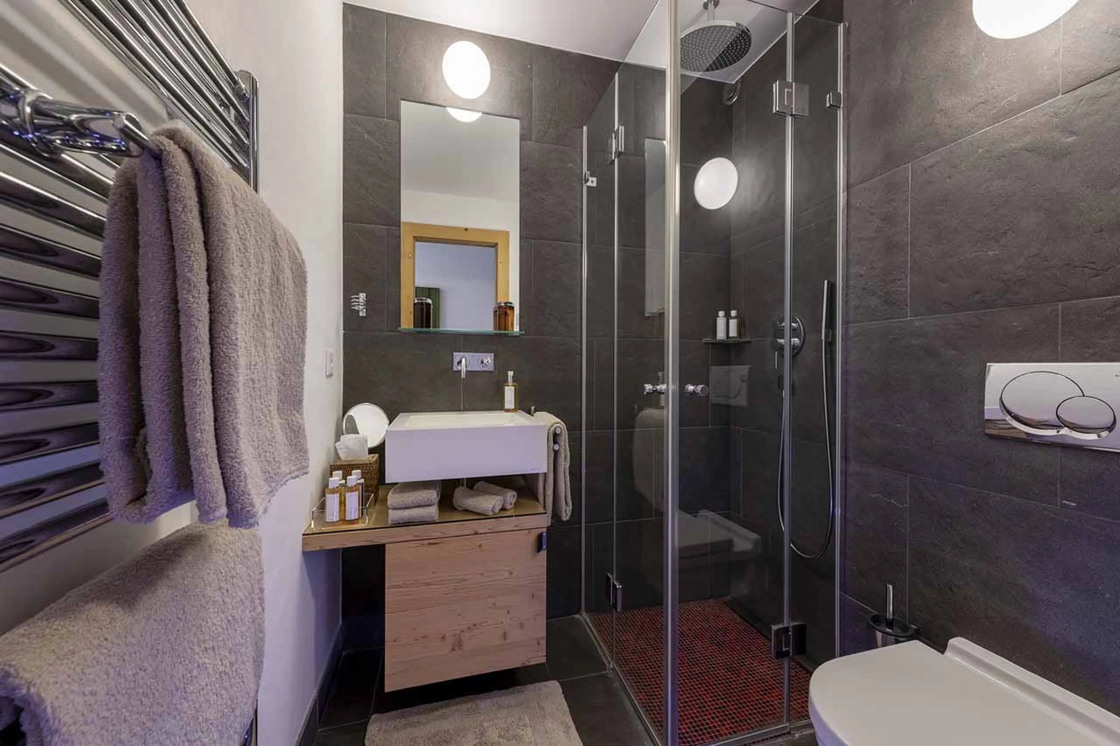 Bathroom two at Chalet Spa in Verbier
