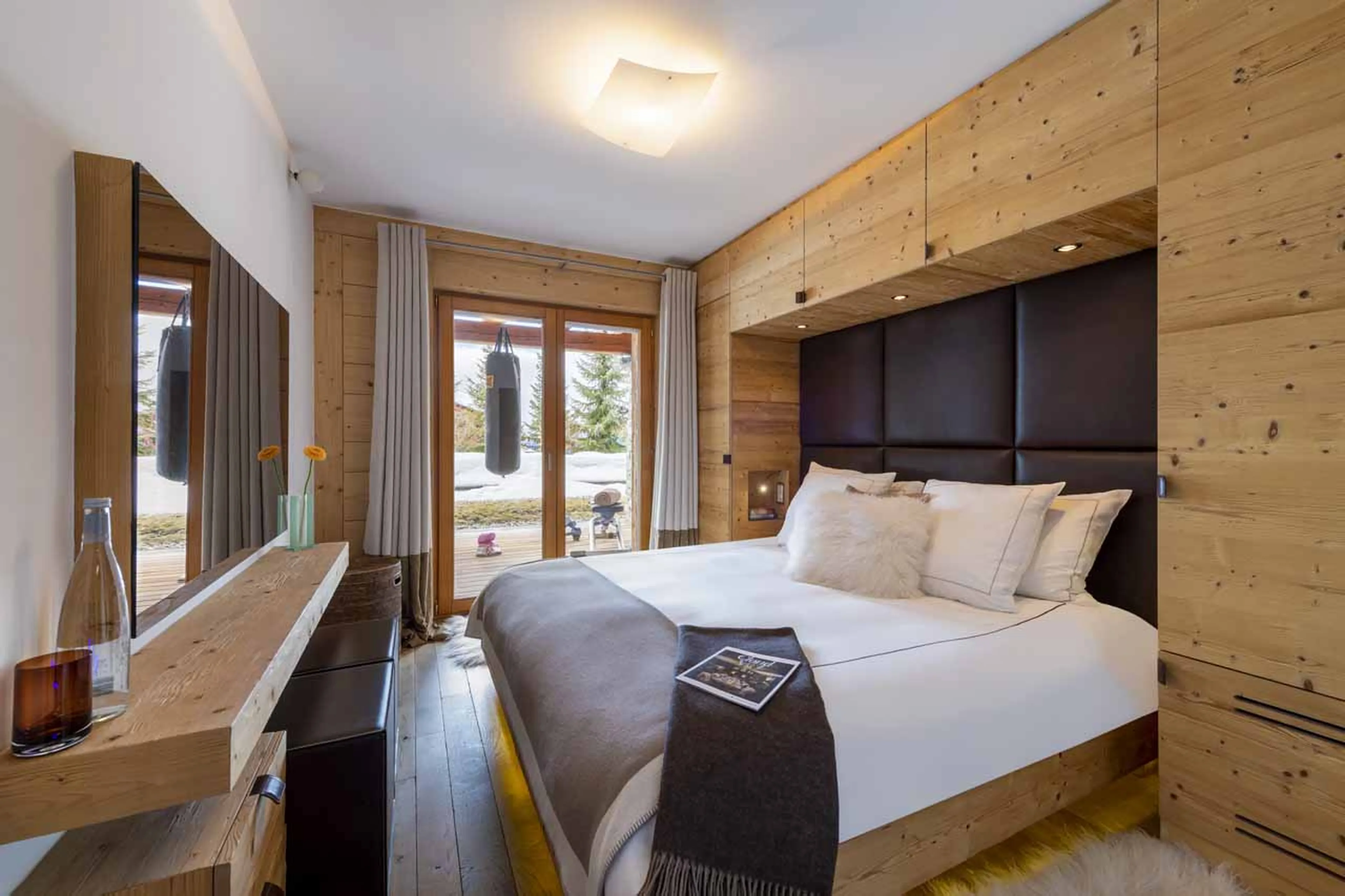 Bedroom three at Chalet Spa in Verbier