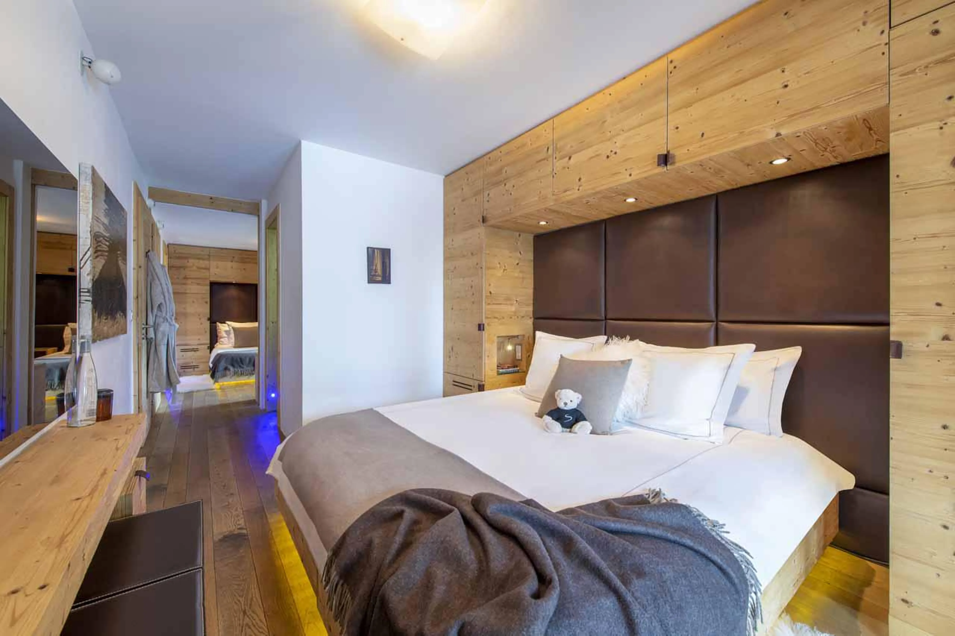 Bedroom four family suite at Chalet Spa in Verbier