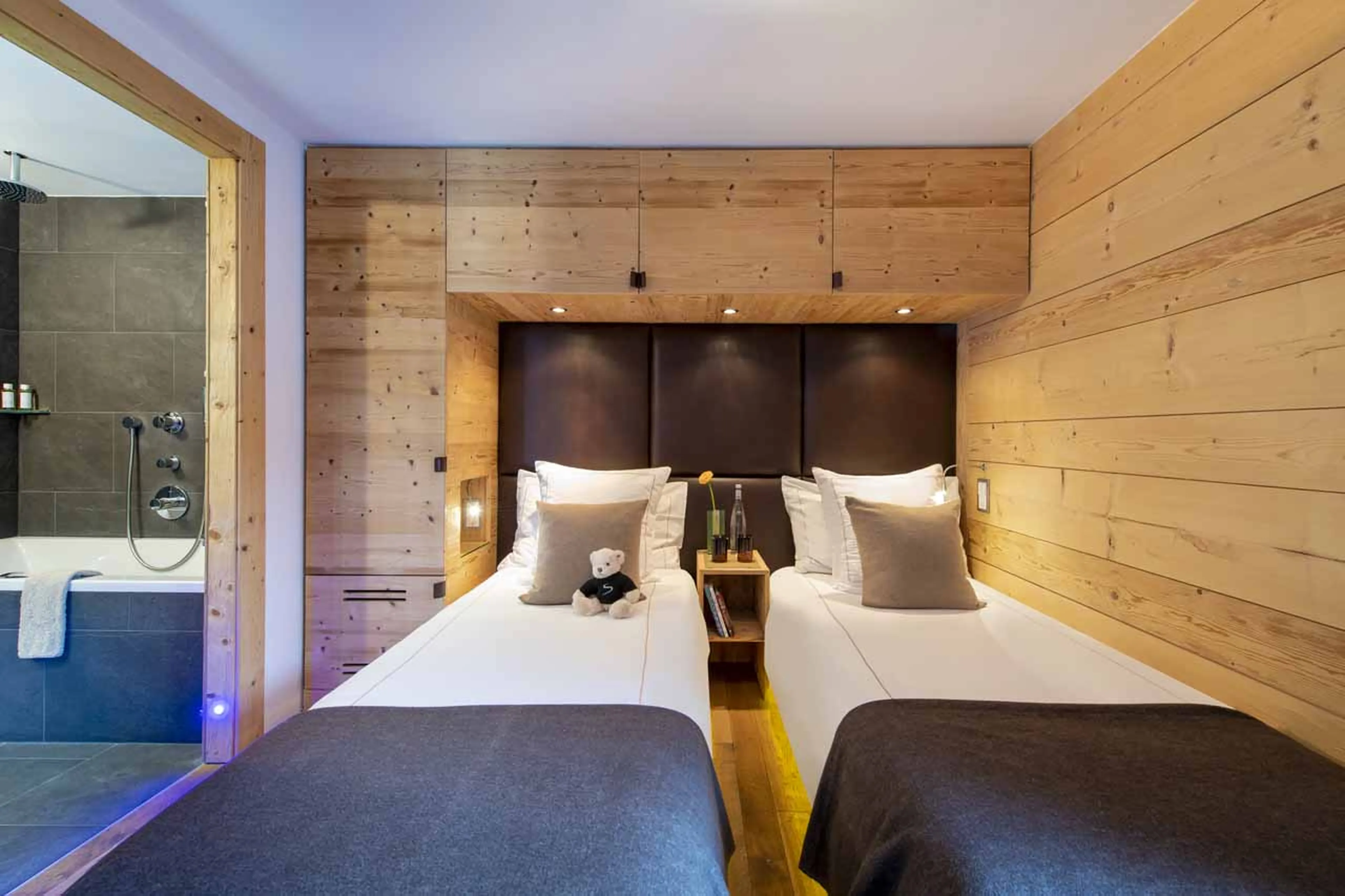 Bedroom five at Chalet Spa in Verbier