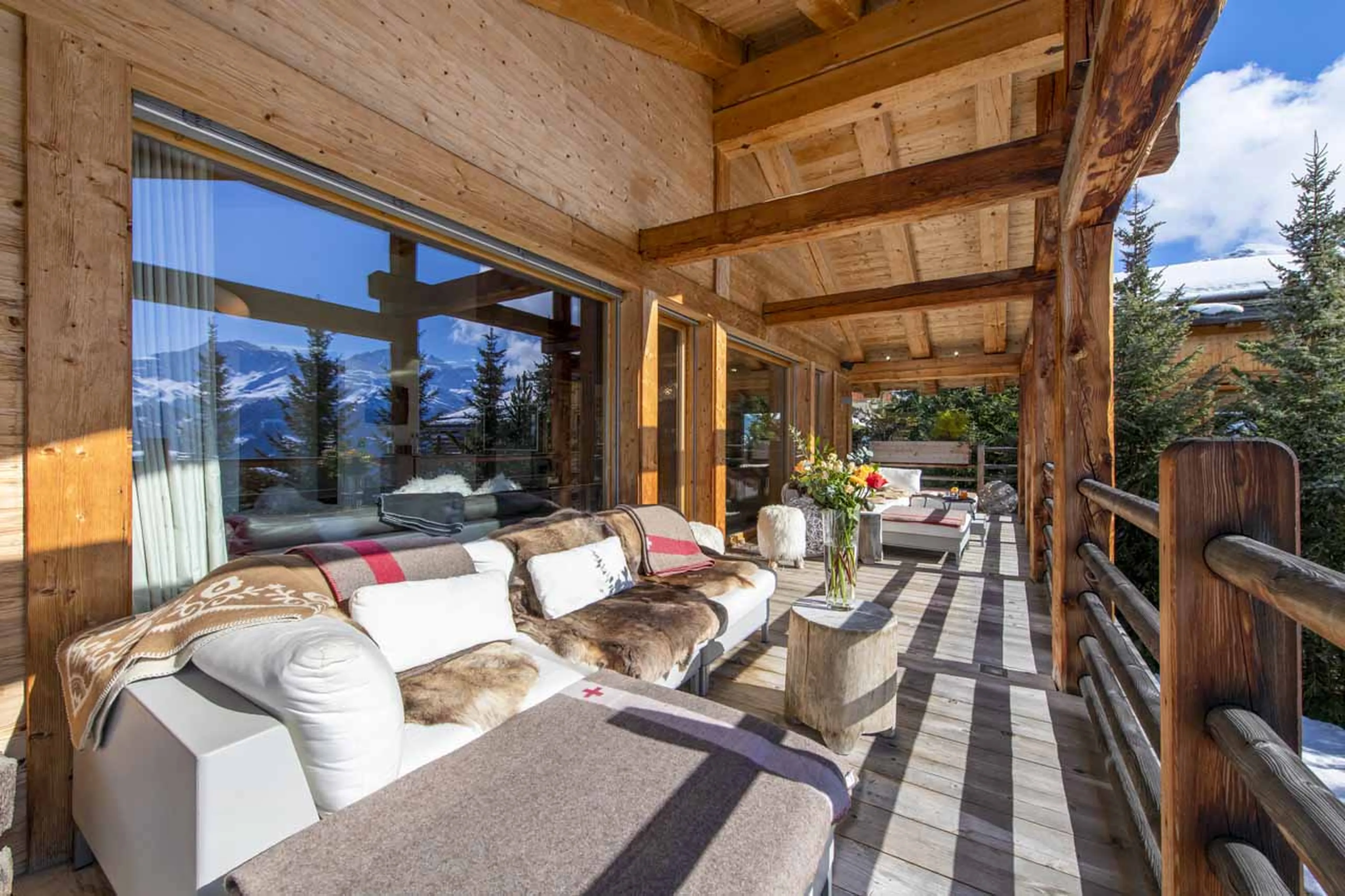 South terrace at Chalet Spa in Verbier