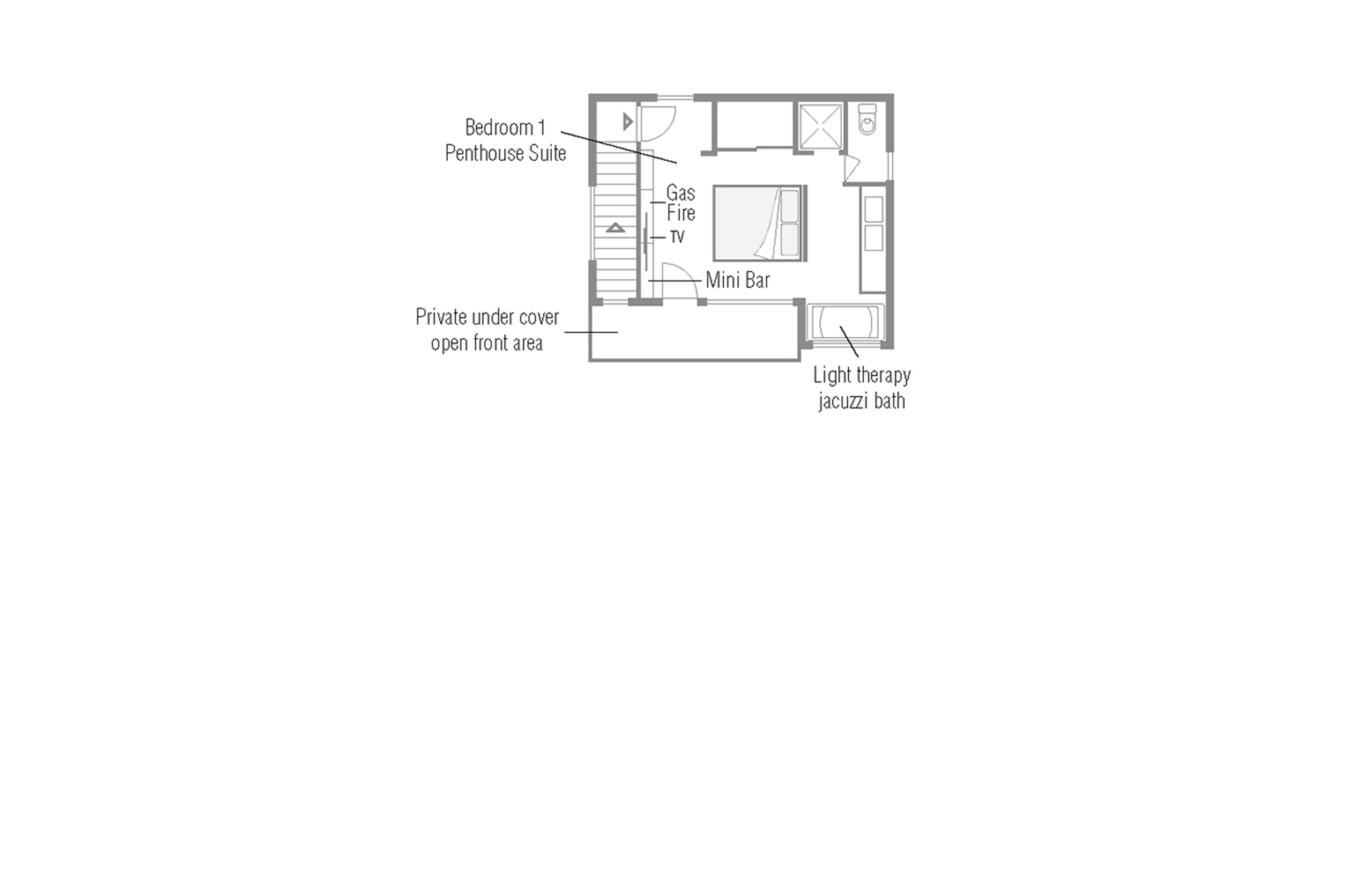 Level 3 floor plan of Chalet Spa in Verbier