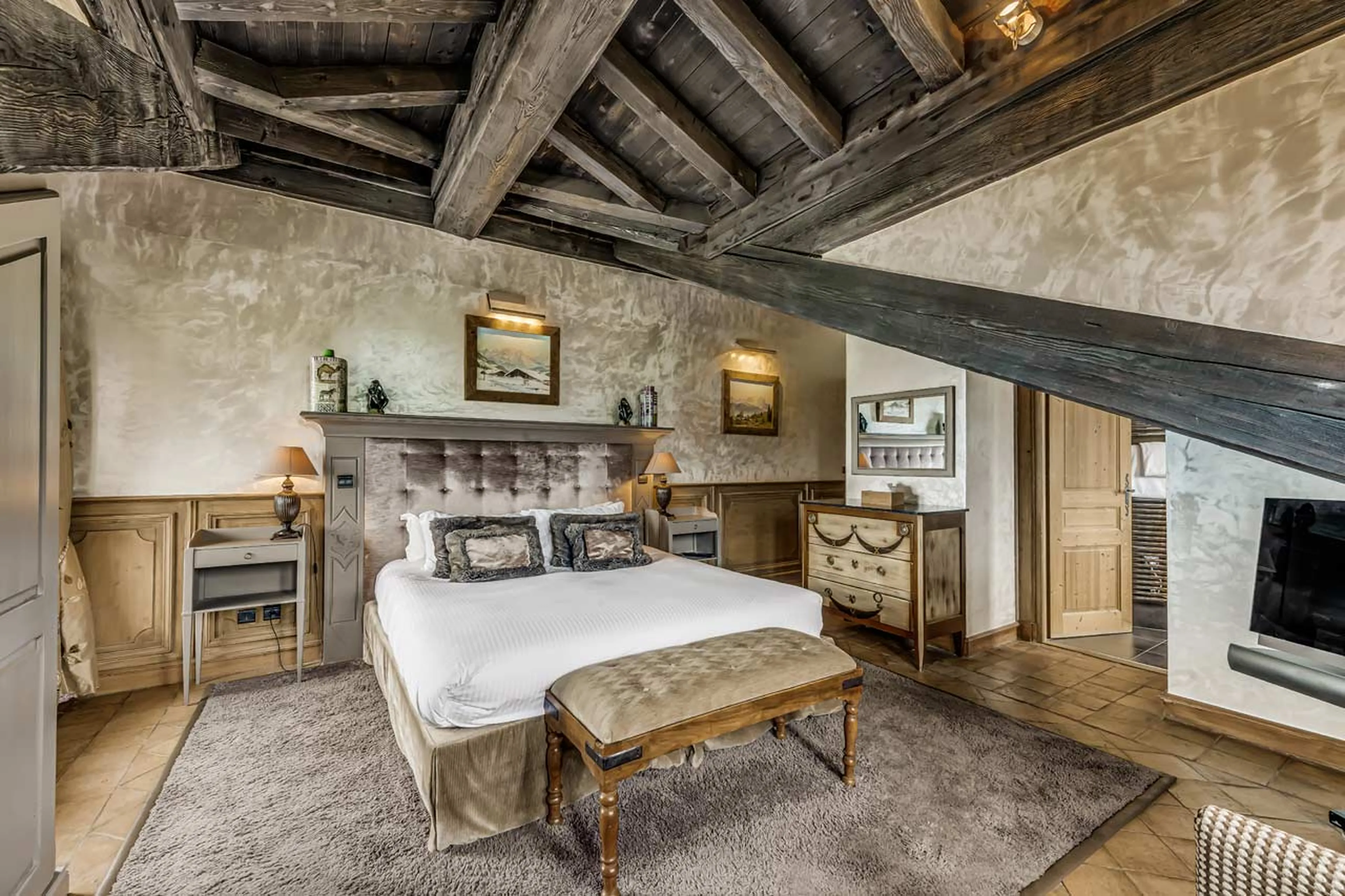 Bedroom five of Chalet St. Christophe in Courchevel 1850