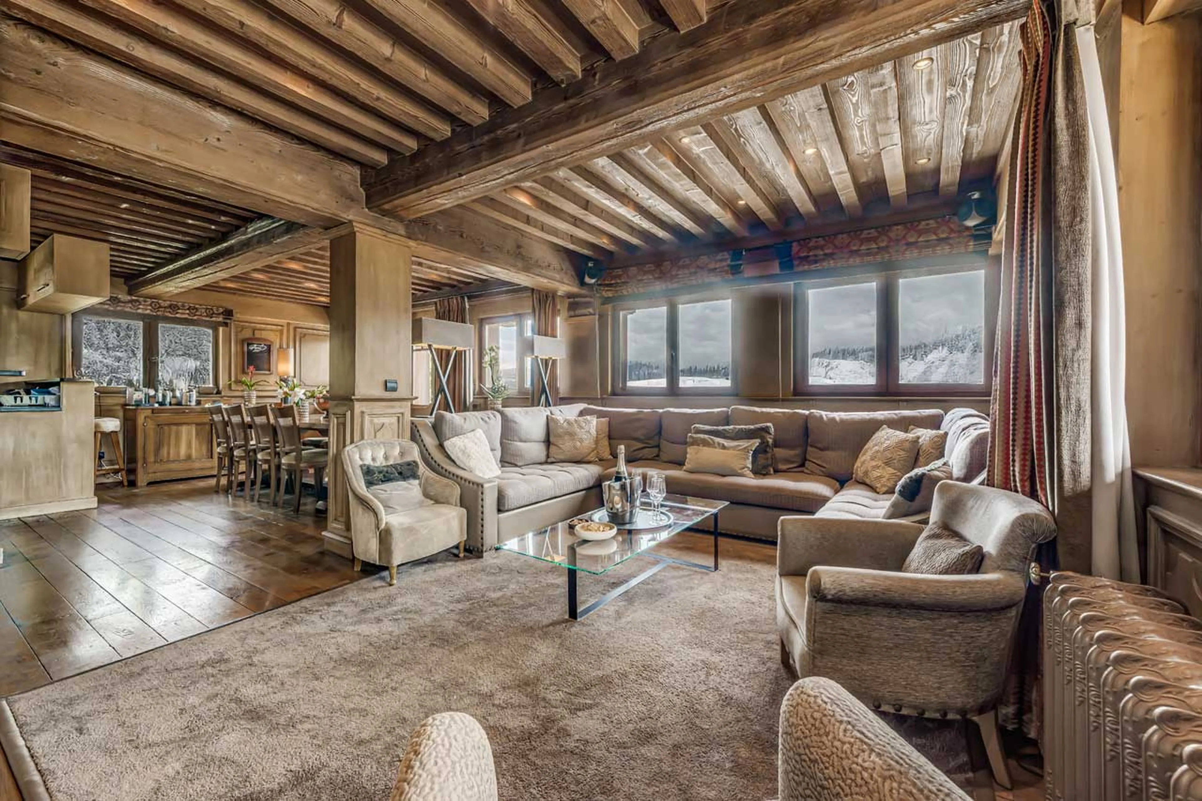 Living area of  Chalet St. Christophe in Courchevel 1850