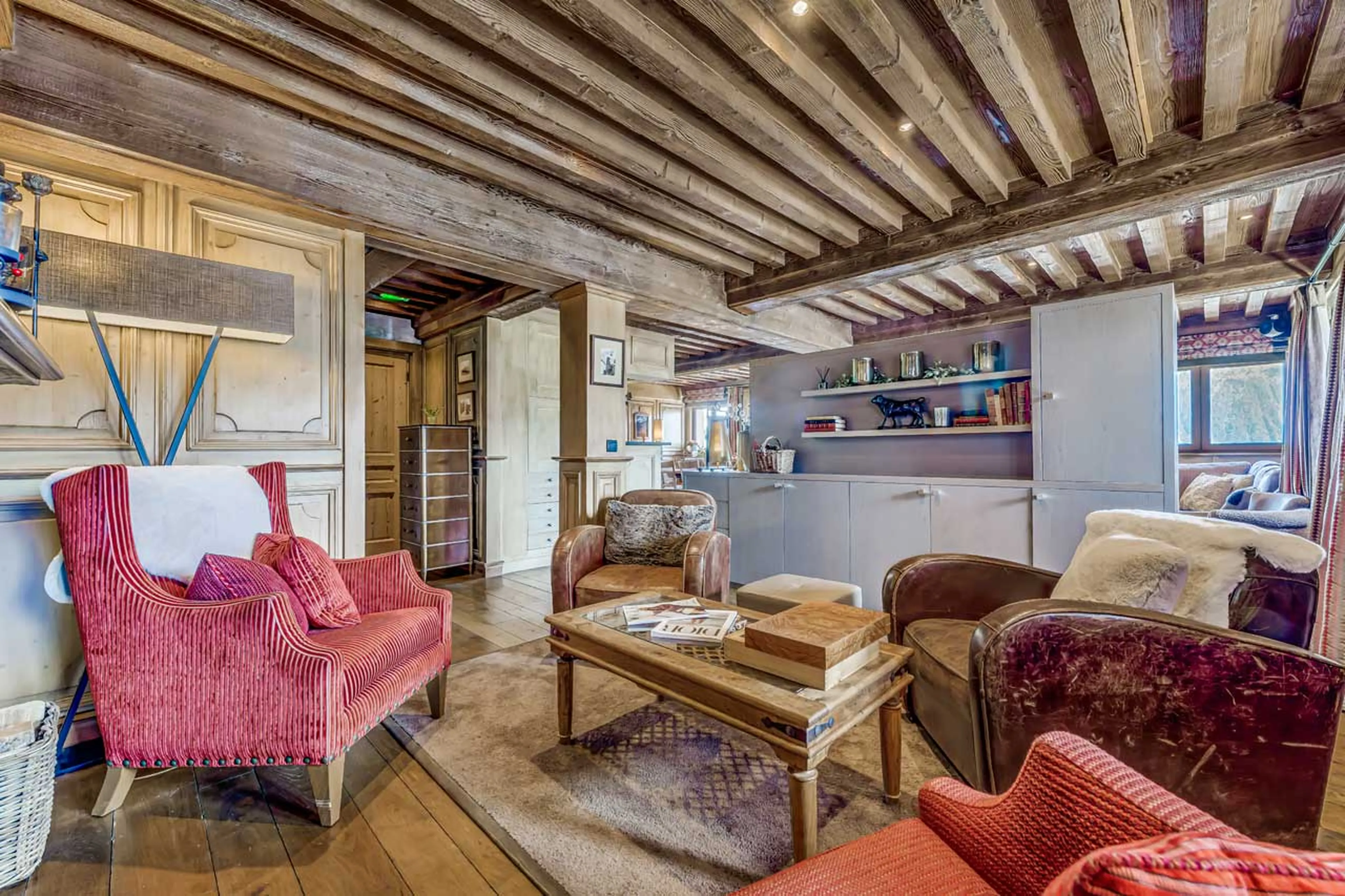 Snug in living area of Chalet St. Christophe in Courchevel 1850