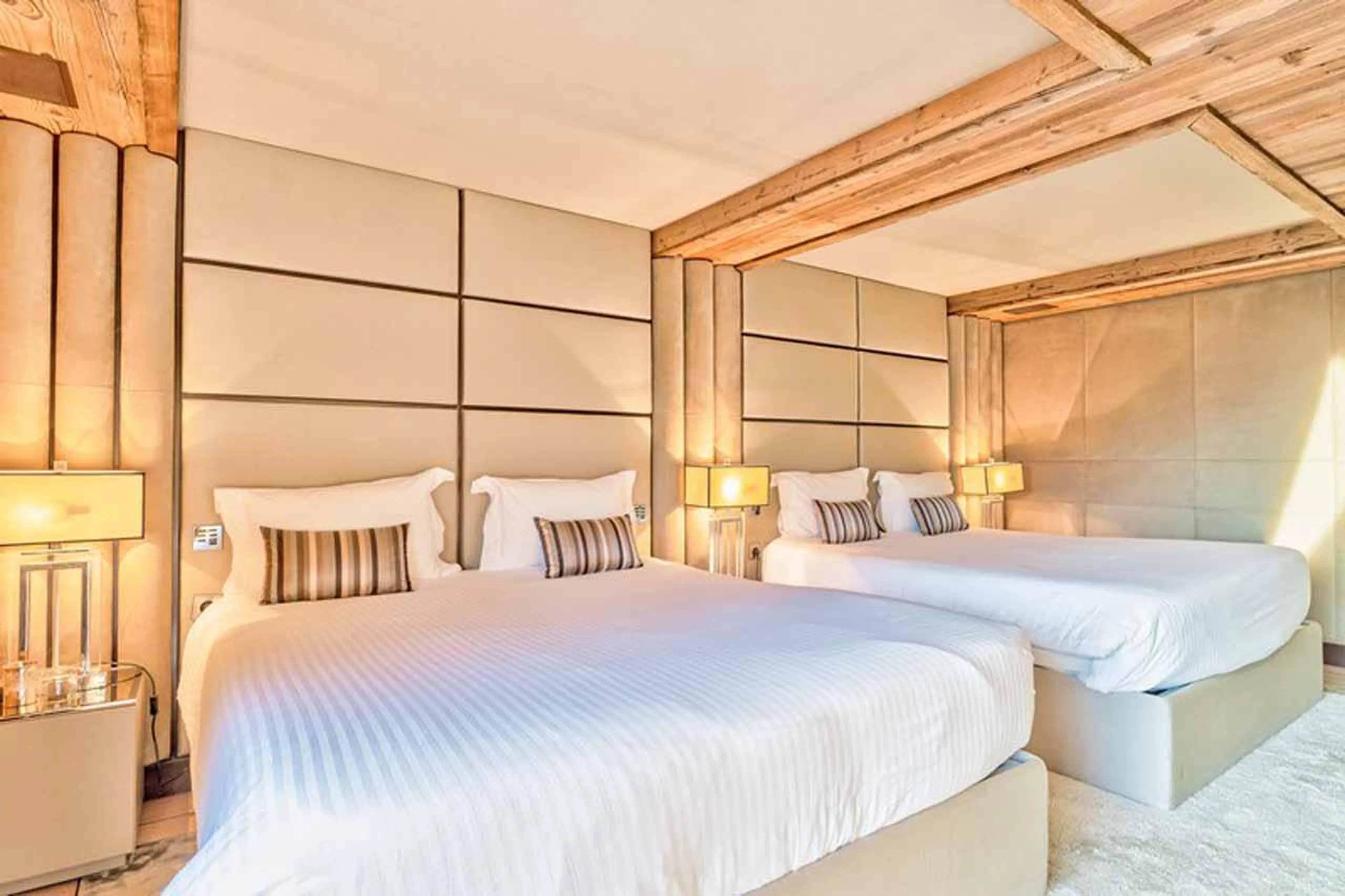 Bedroom six at Chalet Sun in Megeve