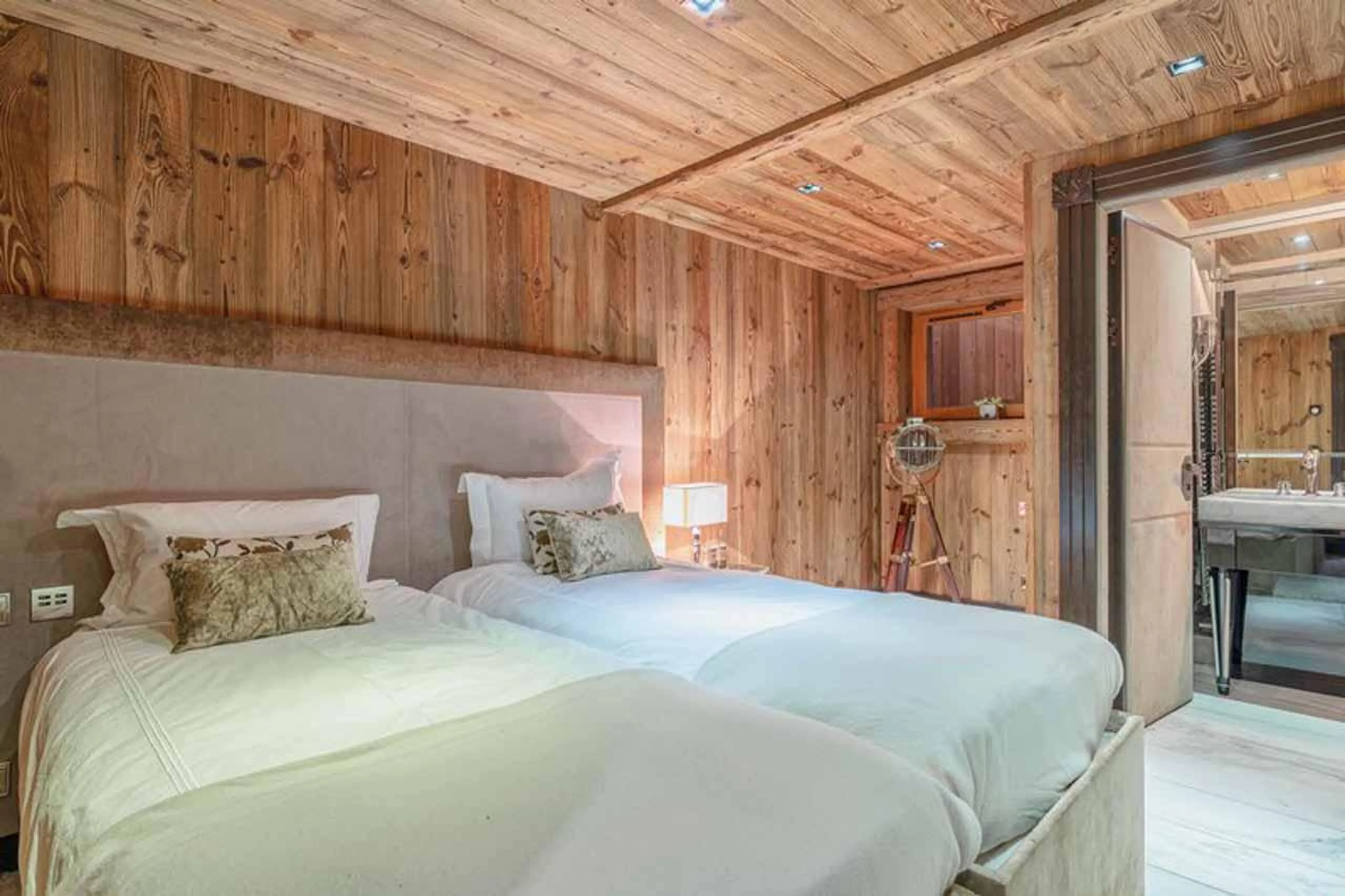 Bedroom seven at Chalet Sun in Megeve