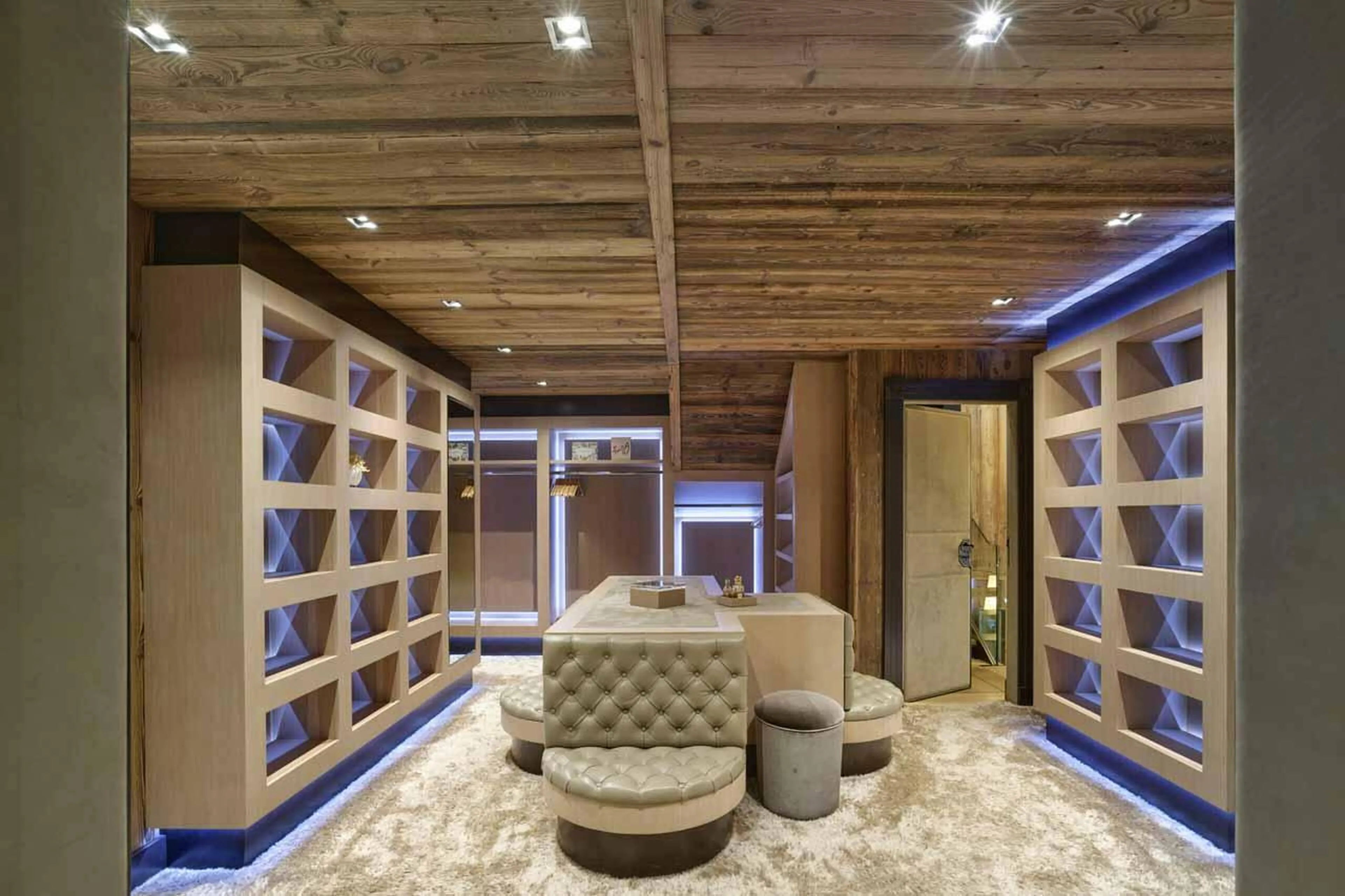 Dressing room at Chalet Sun in Megeve