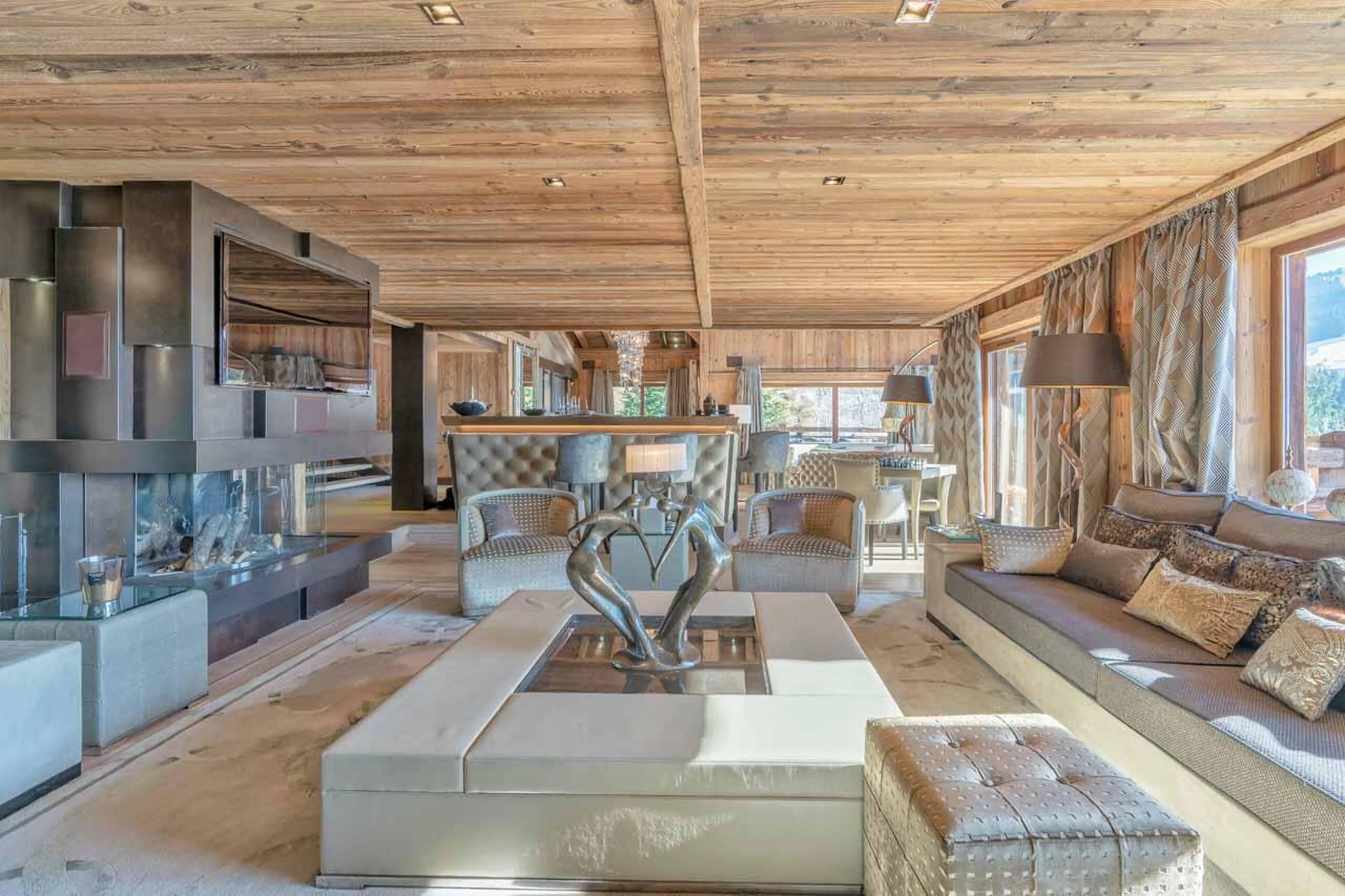 TV corner at Chalet Sun in Megeve