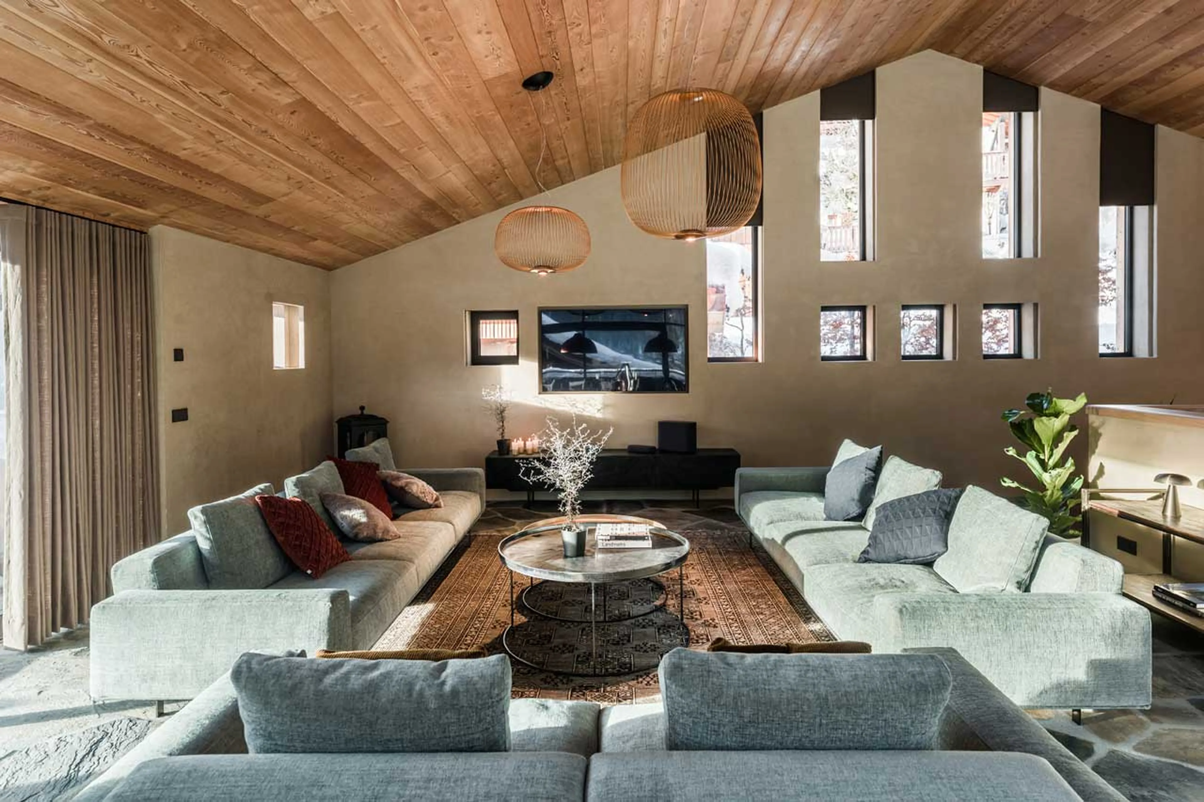 Living room at Chalet Sundara in Chamonix