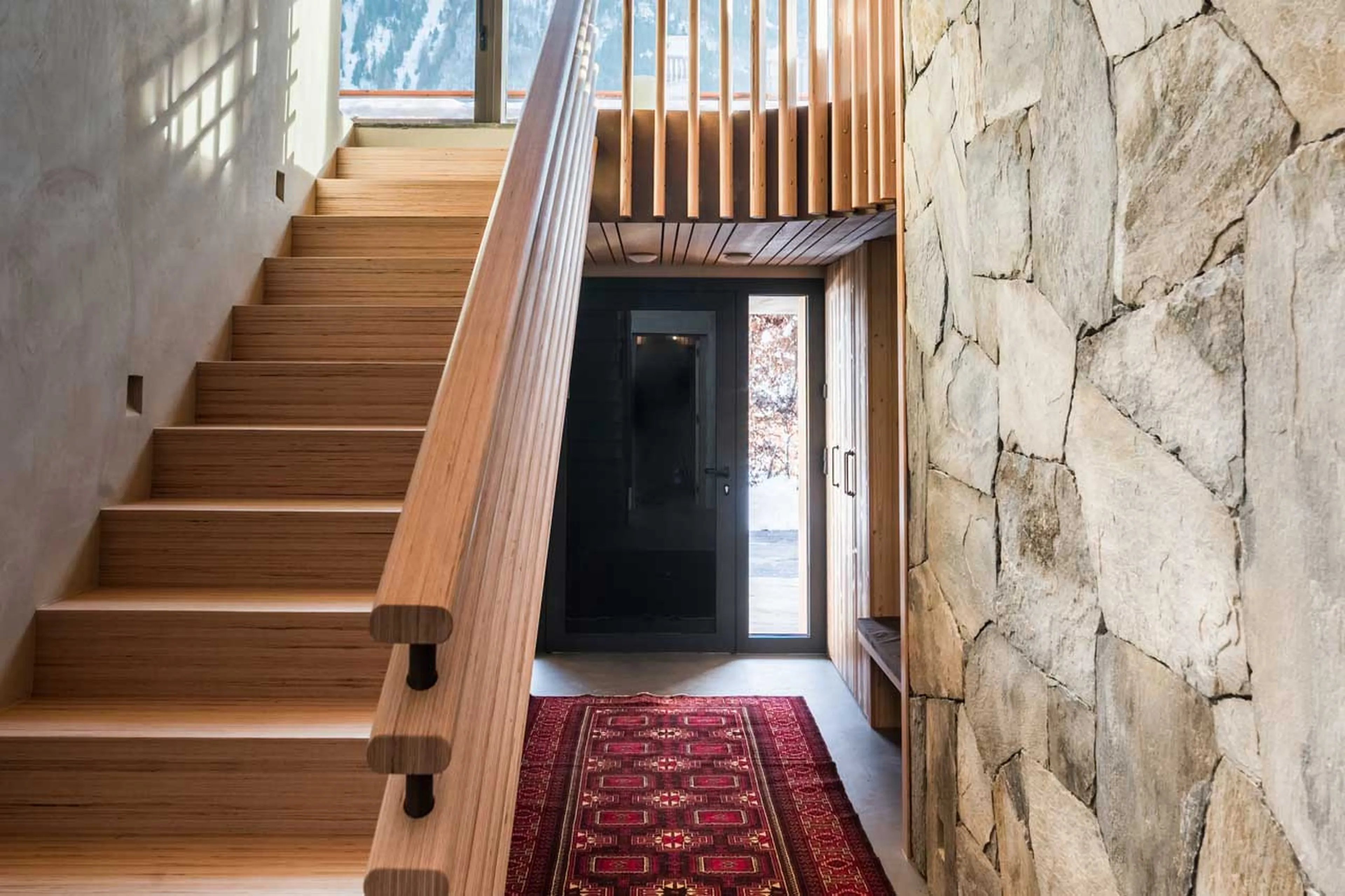 Entrance hall at Chalet Sundara in Chamonix