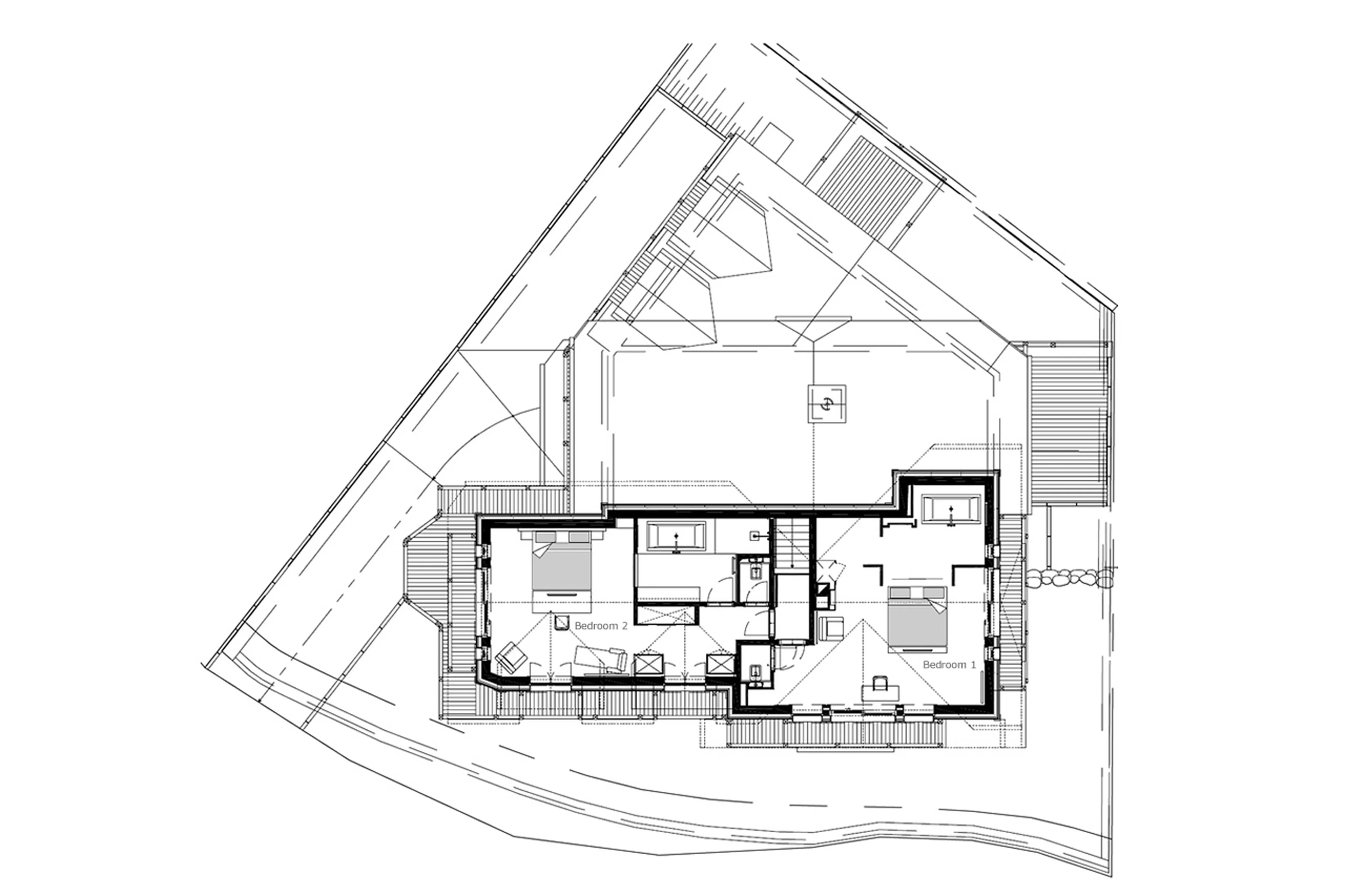 Level 2 floor plan of Chalet Tahoe in Courchevel 1850