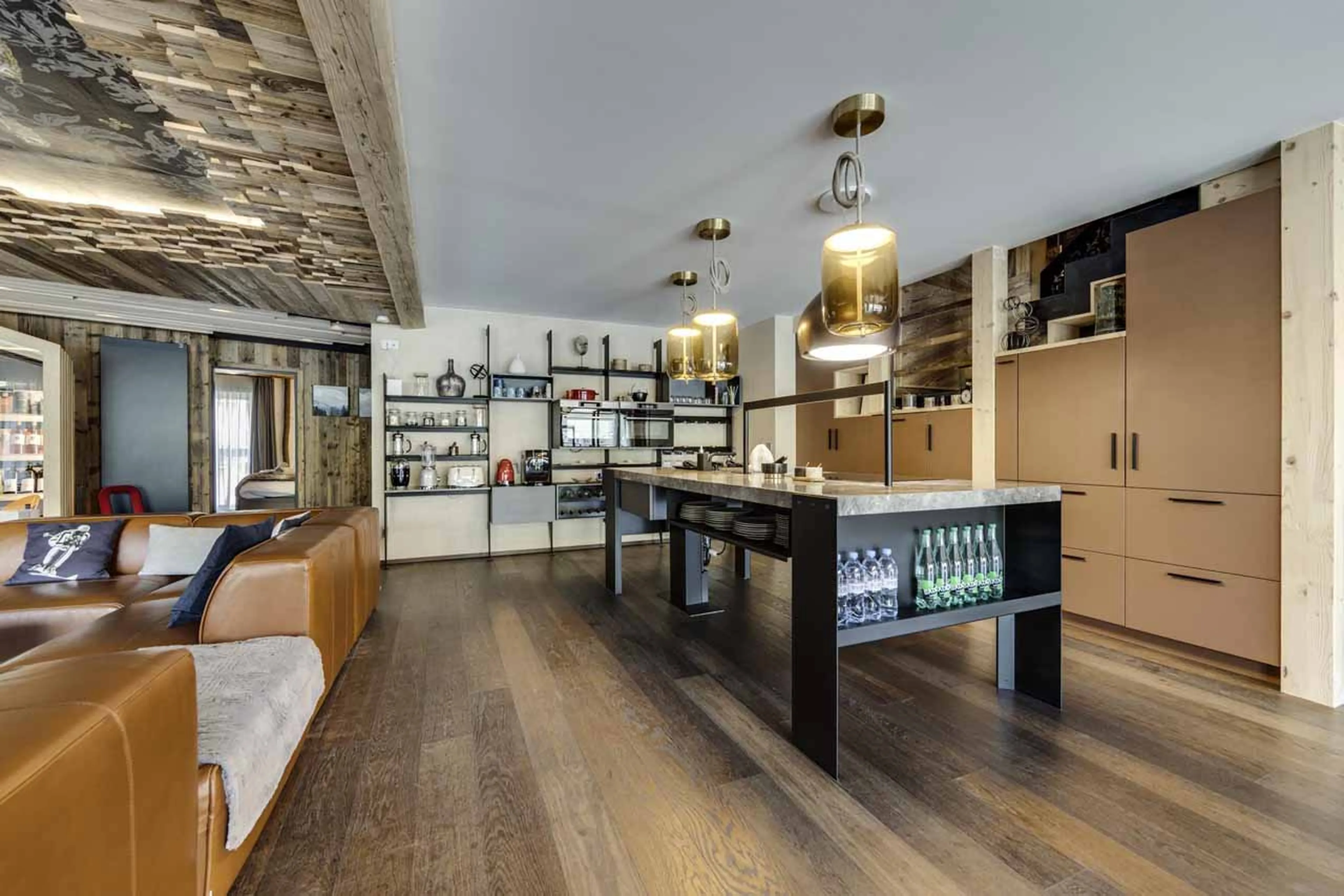 Well-equipped kitchen at Apartment Tajj in Tignes