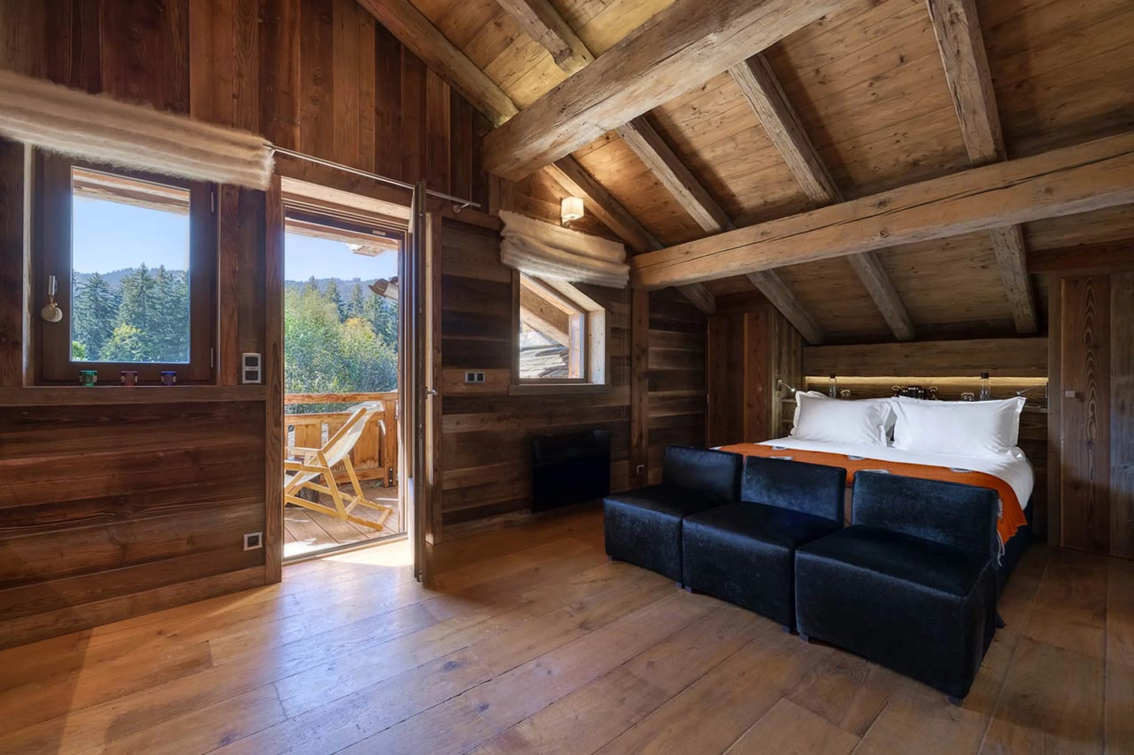 Master bedroom at Chalet Talland in Megeve