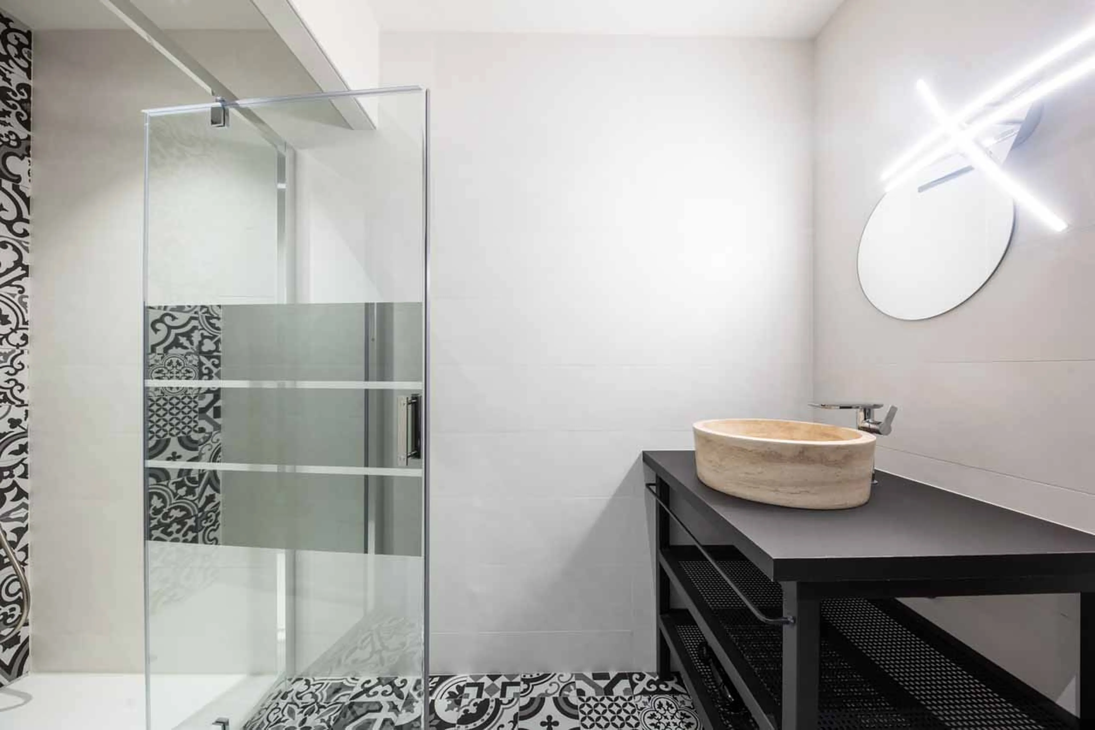 En-suite shower room one at Chalet Tango in Tignes