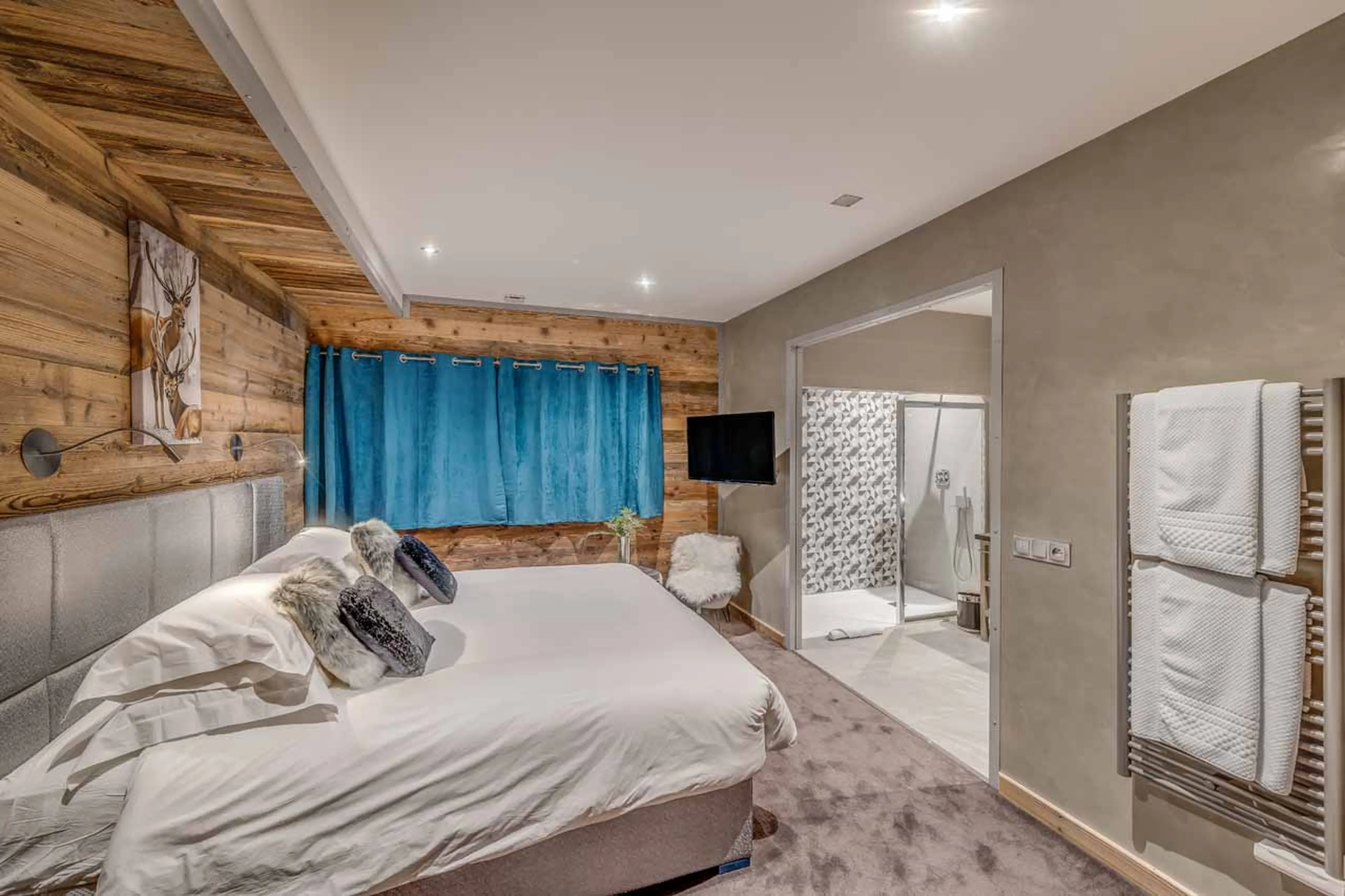 Bedroom five at Chalet Tango in Tignes