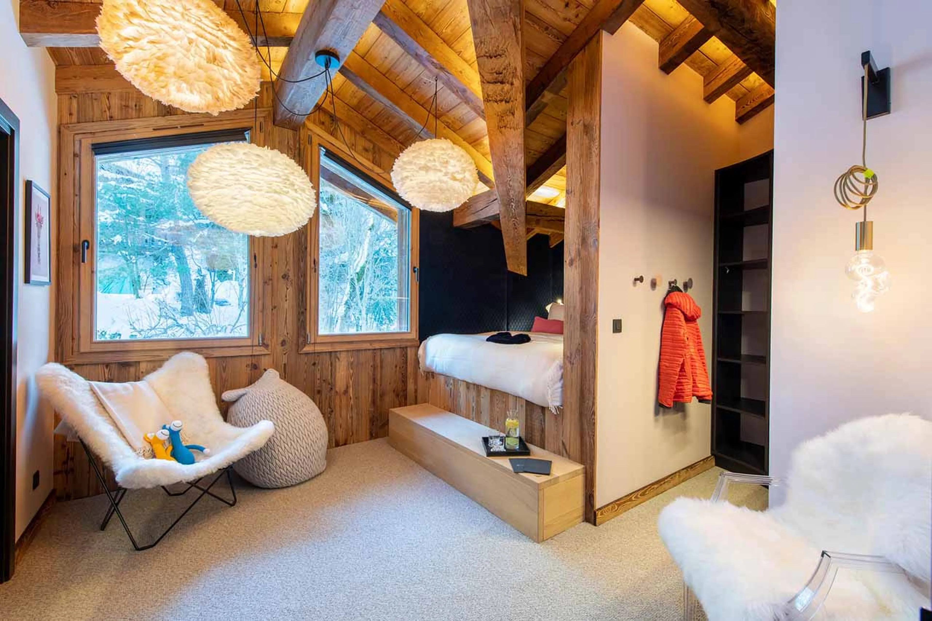 Fixed double bedroom at Chalet Tataali in Morzine