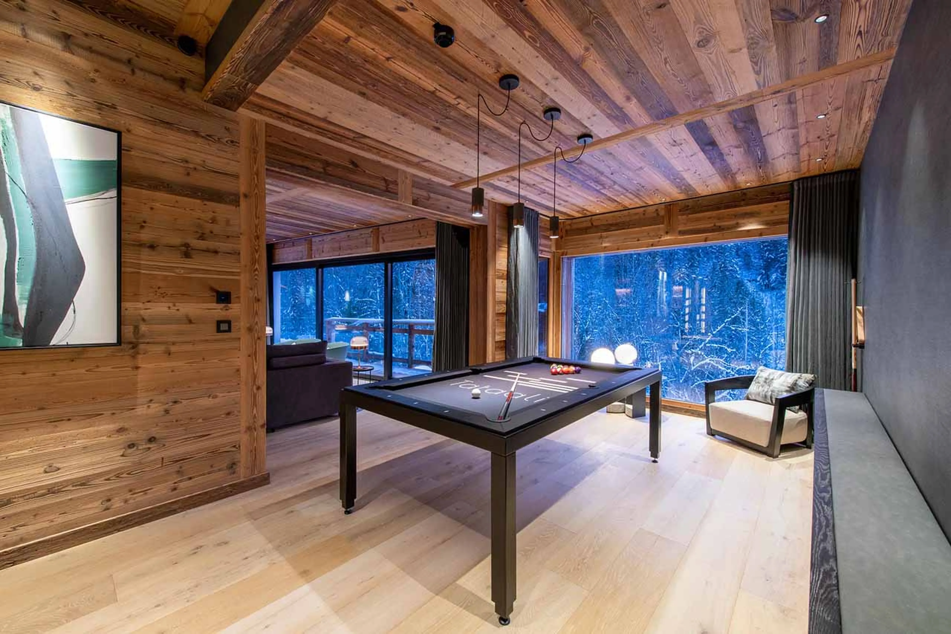 Pool table at Chalet Tataali in Morzine