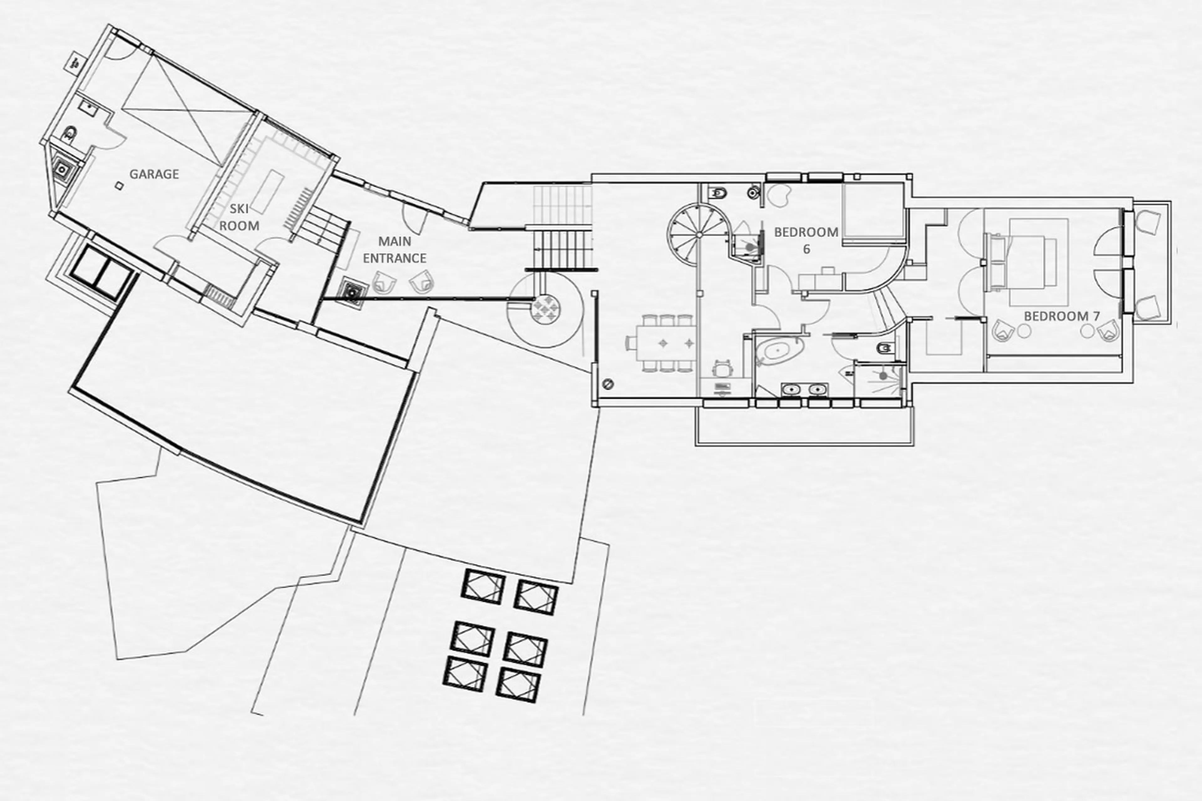 Level 2 floor plan of Chalet Tataali in Morzine