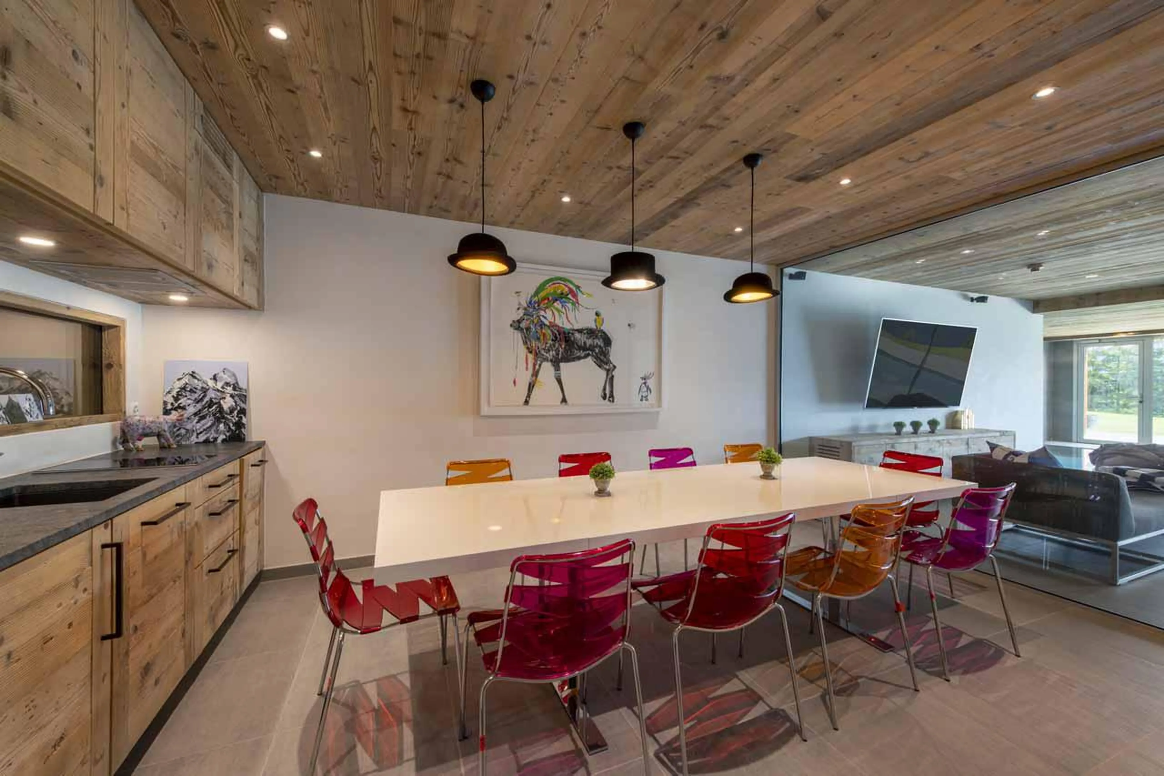 Wine tasting room at Chalet Teredo in Verbier