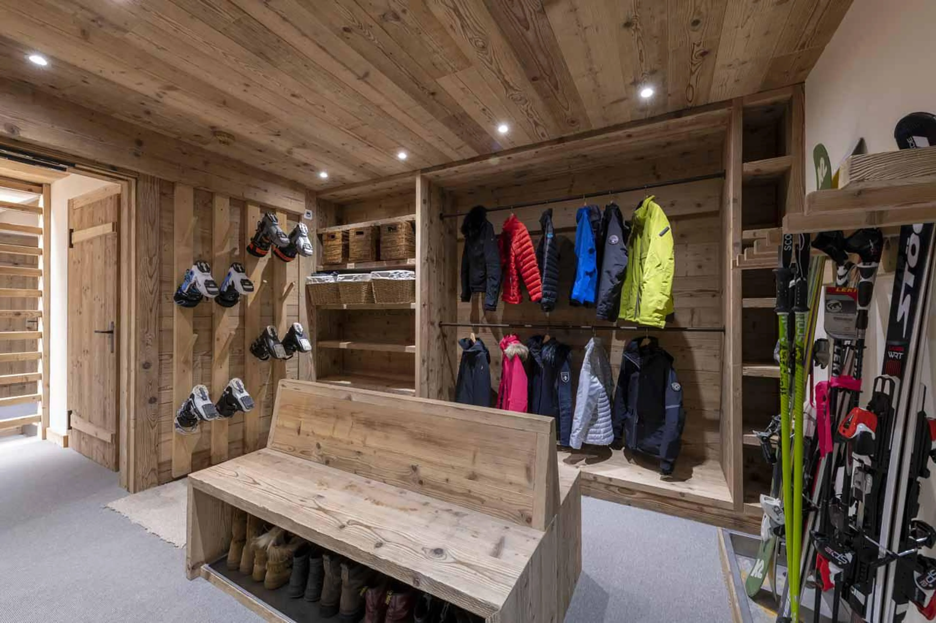 Ski room at Chalet Teredo in Verbier
