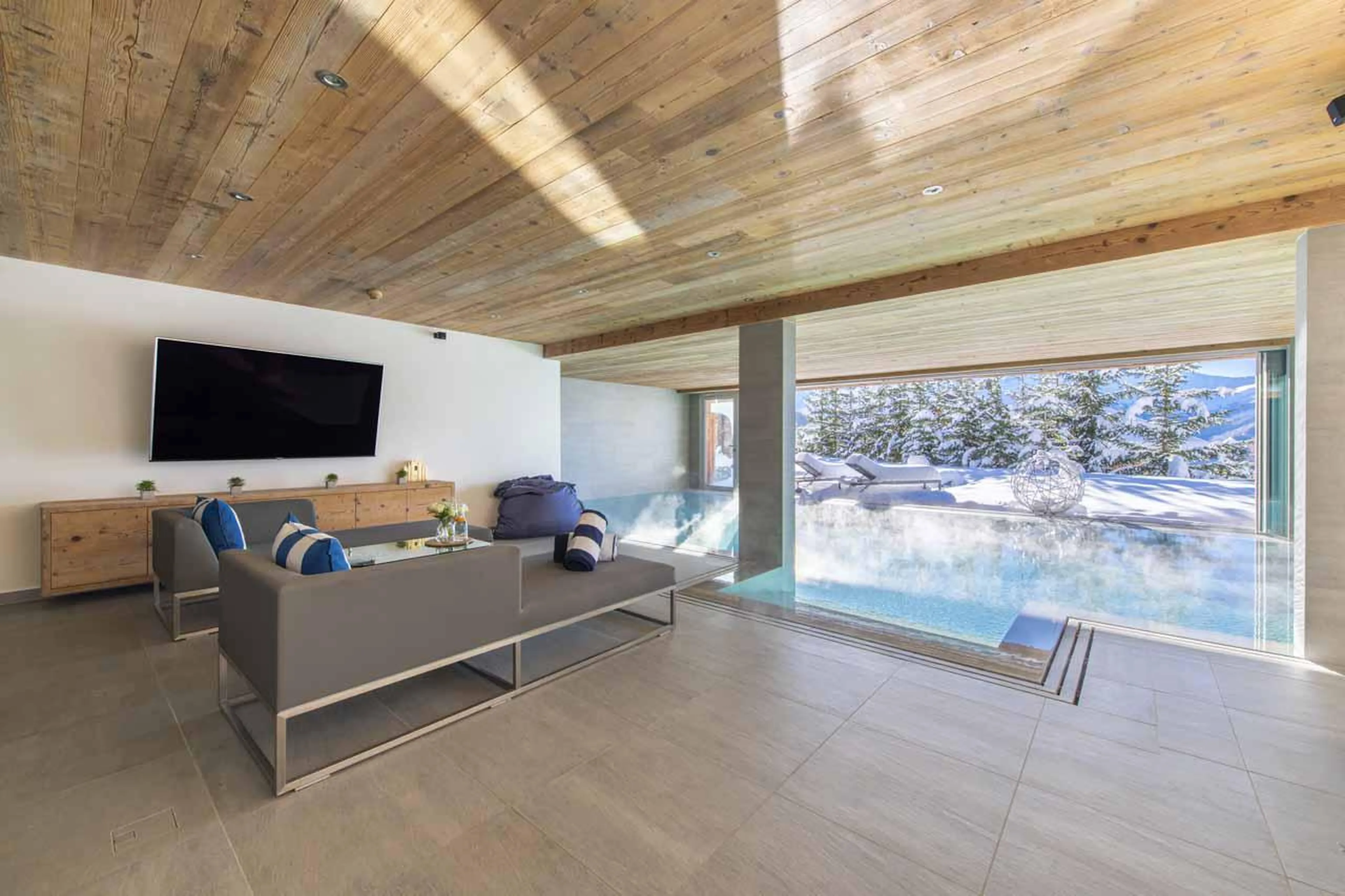 Spa relaxation area at Chalet Teredo in Verbier