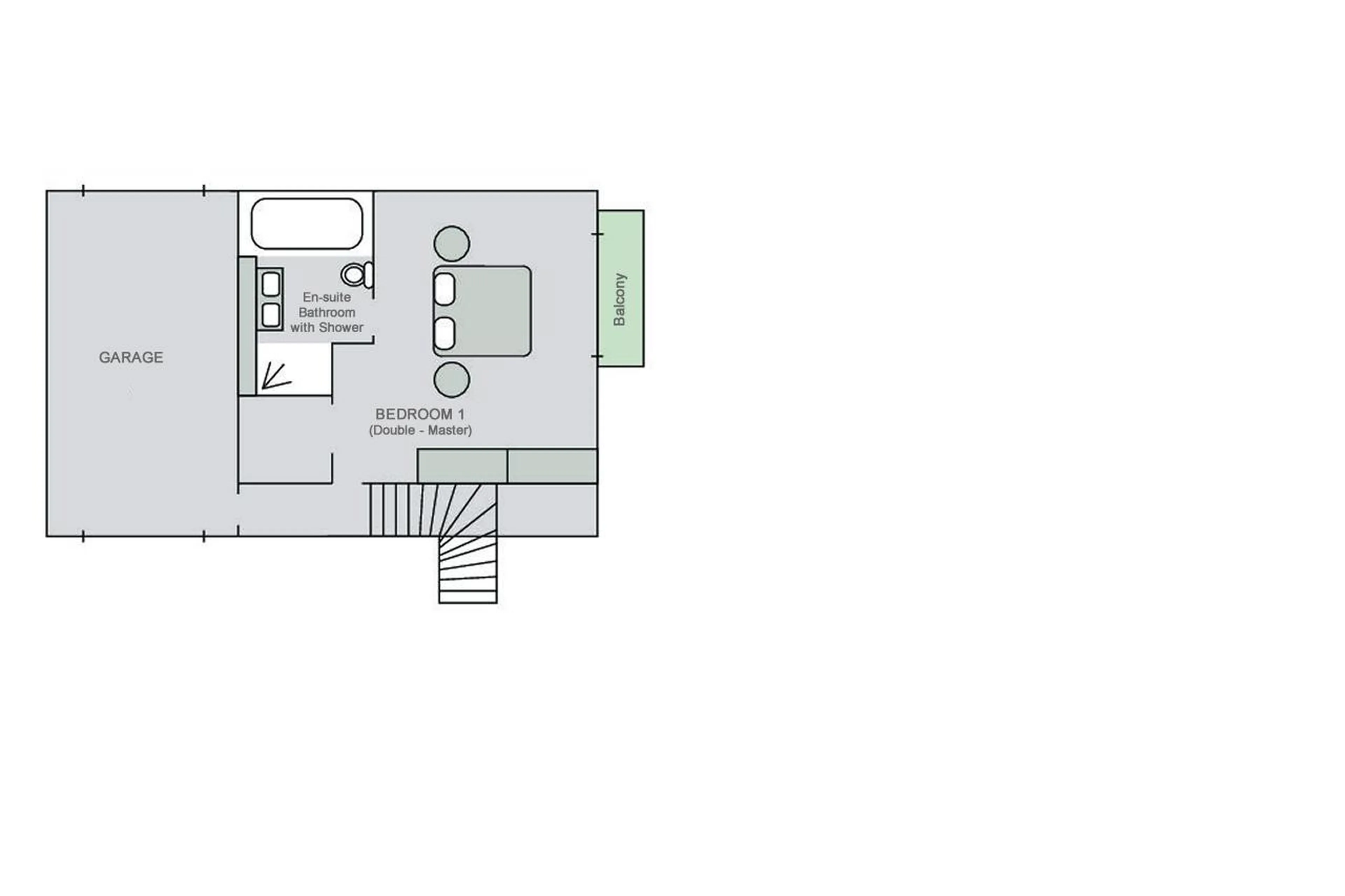 Top level floor plan of Chalet Teredo in Verbier