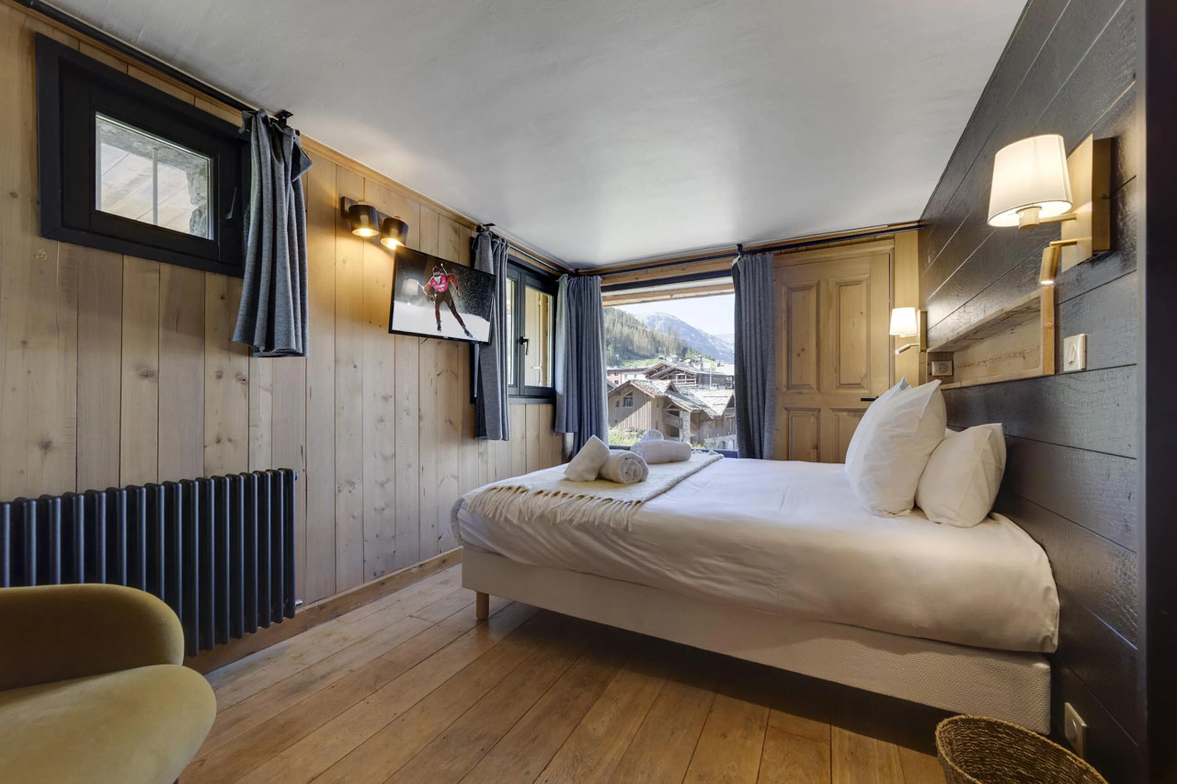 Bedroom two at Chalet Thovex in Val d'Isere
