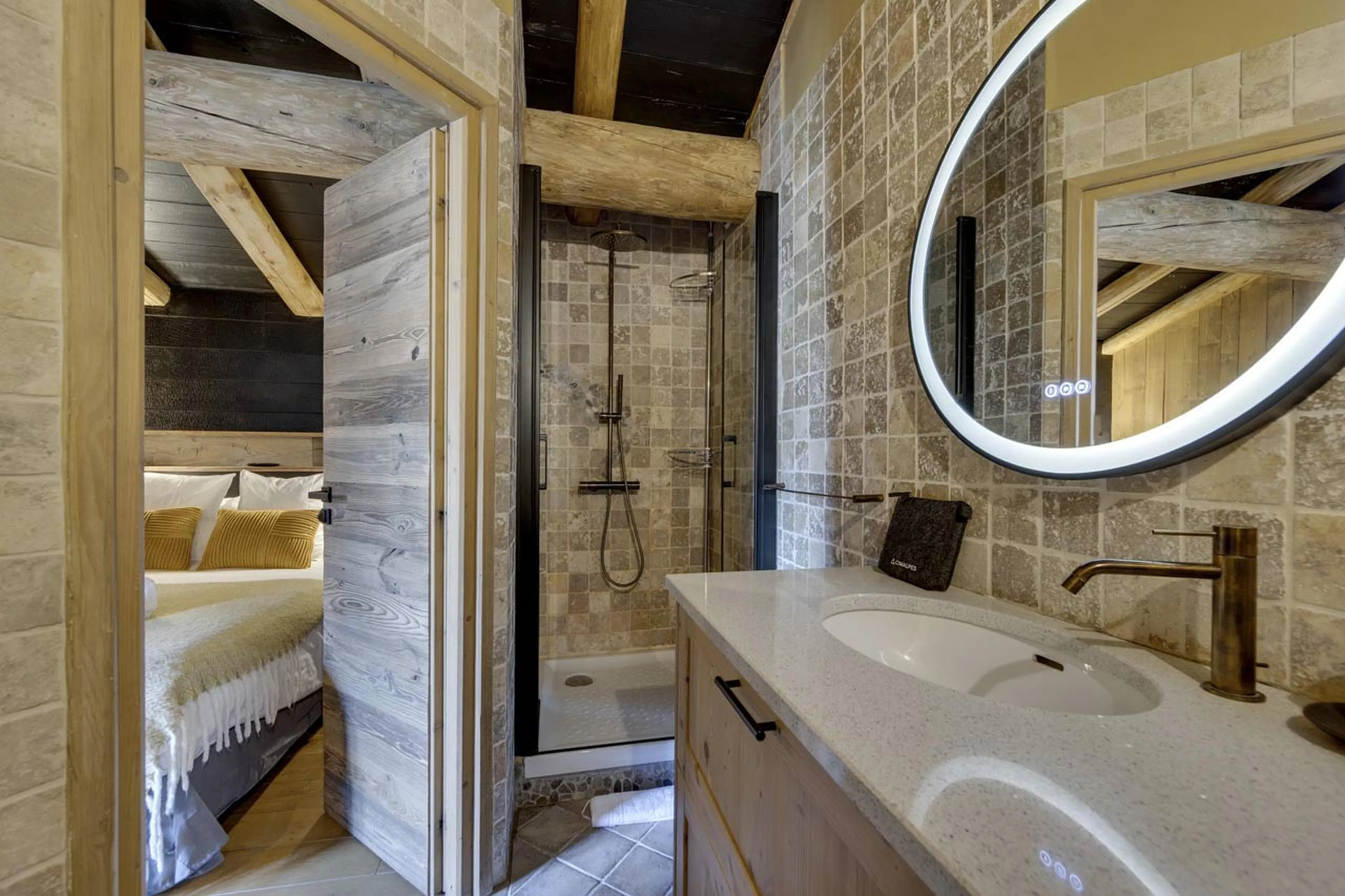 Bedroom five at Chalet Thovex in Val d'Isere