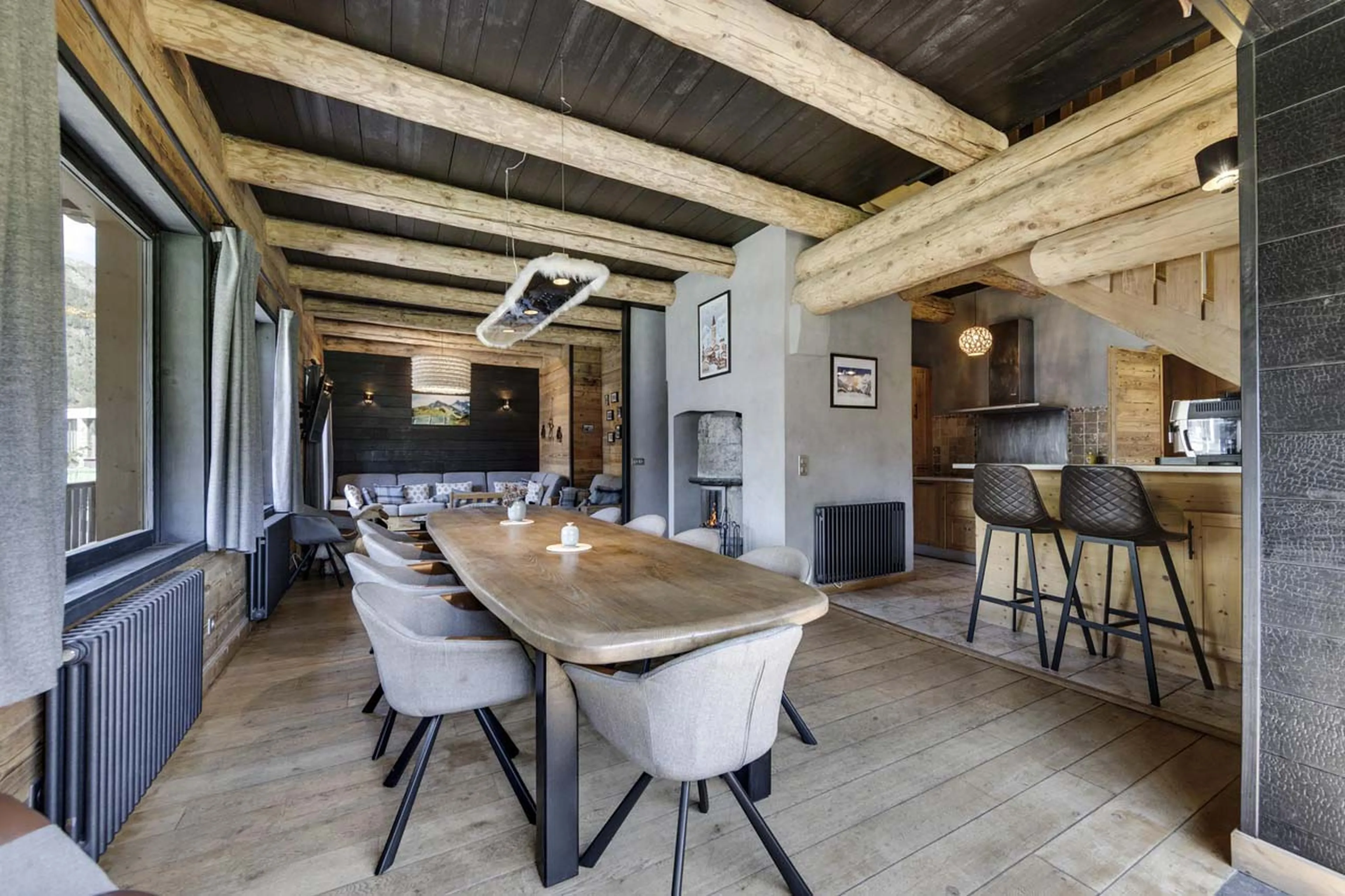 Dining area at Chalet Thovex in Val d'Isere