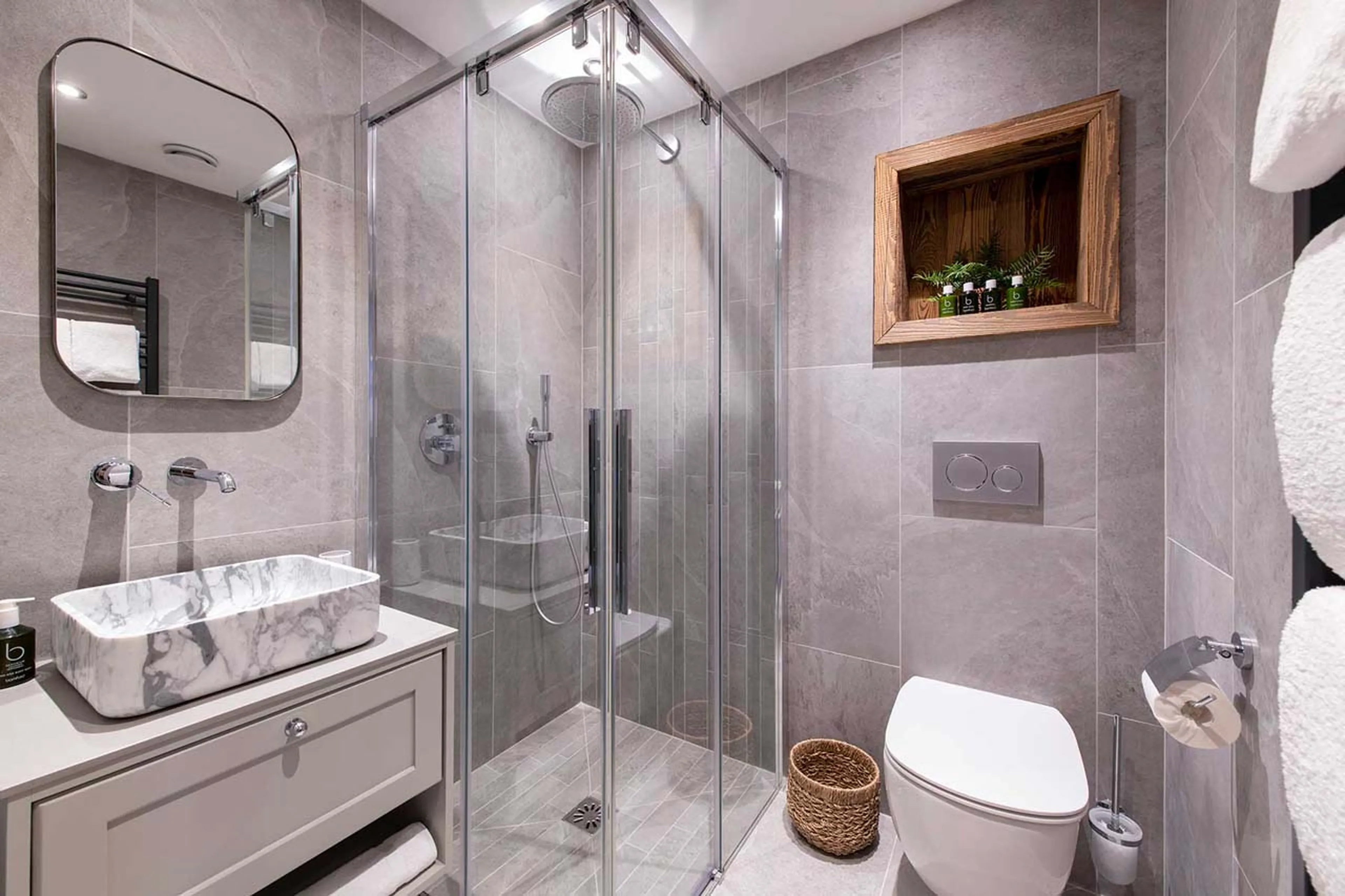 Shower room two at Chalet Three Bears in Morzine