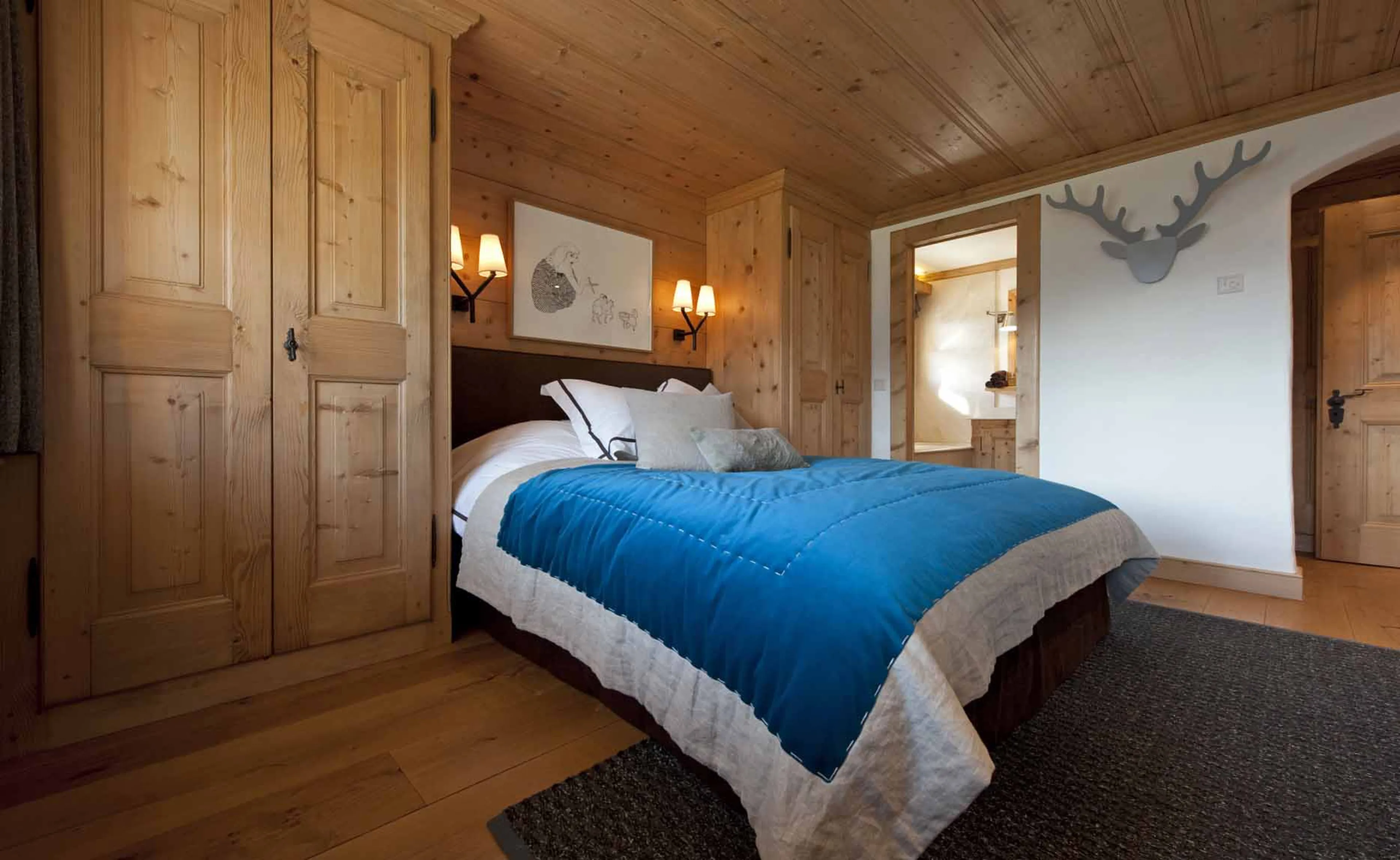 Bedroom two at Chalet Tigre in Verbier