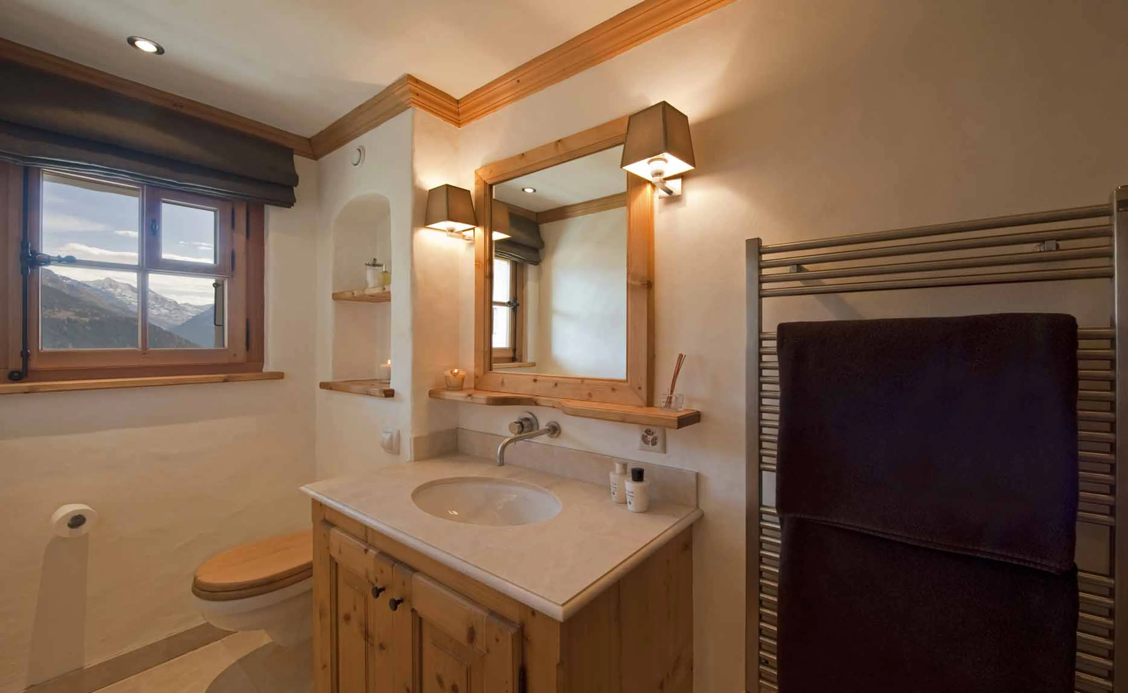 Shower room at Chalet Tigre in Verbier