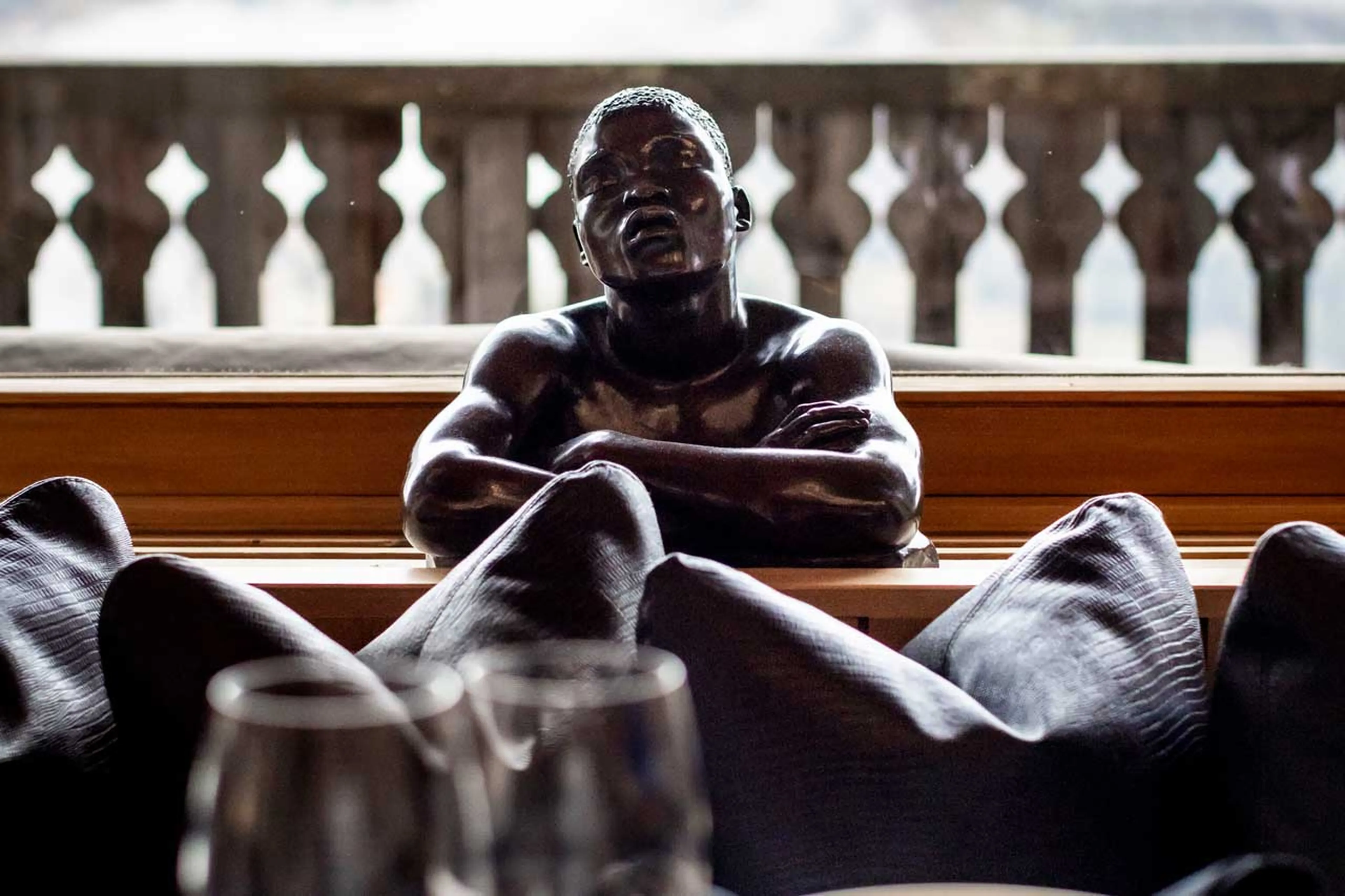 Sculpture at Chalet Tigre in Verbier