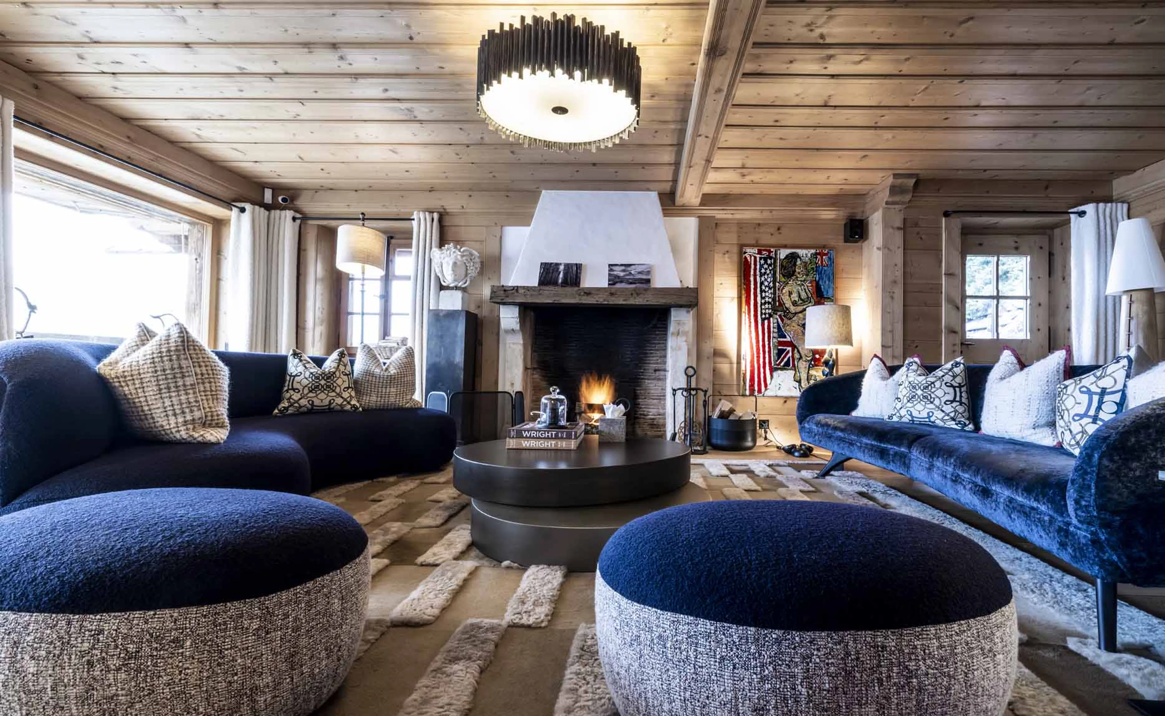 Living room at Chalet Tigre in Verbier