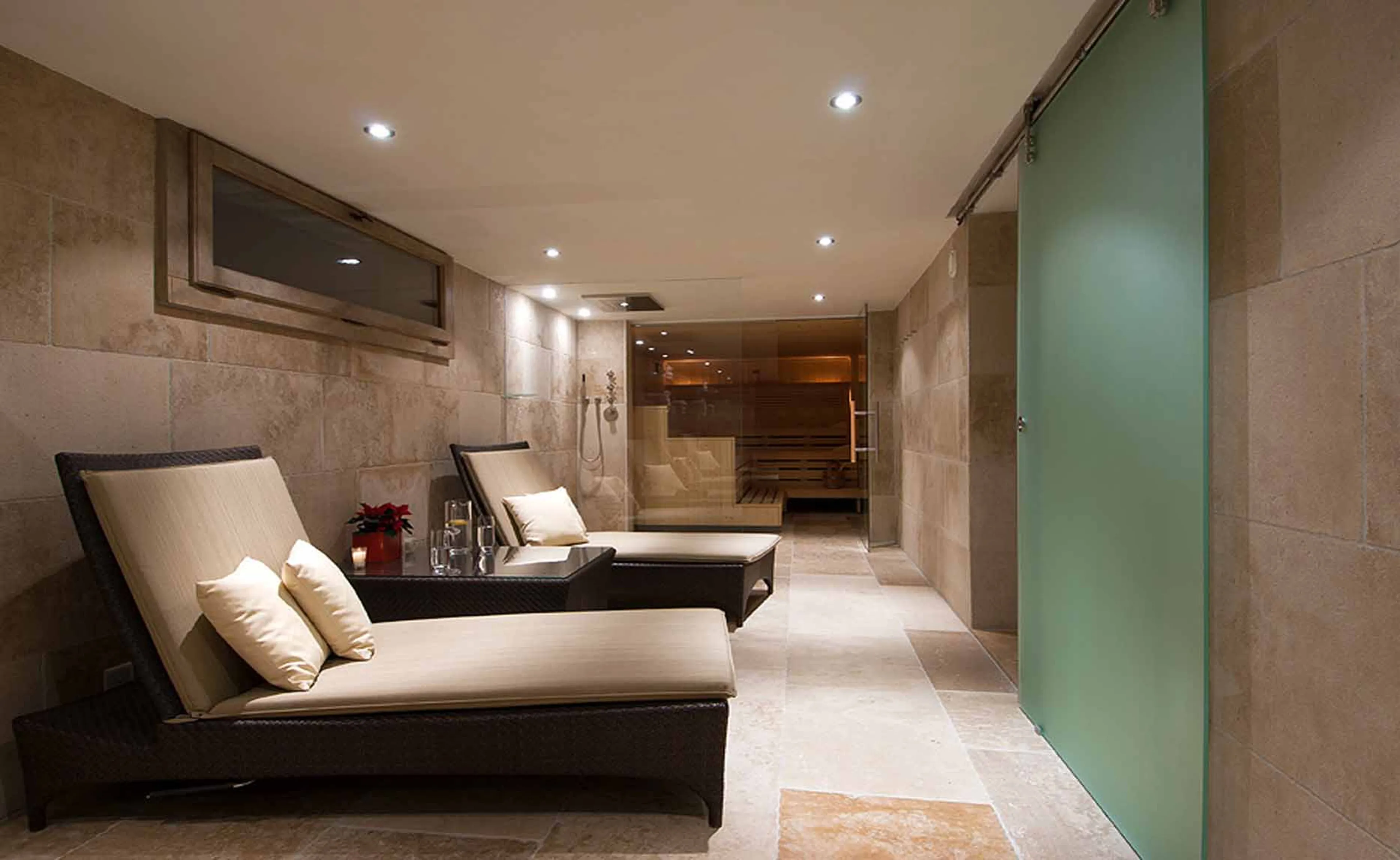 Spa area at Chalet Tigre in Verbier