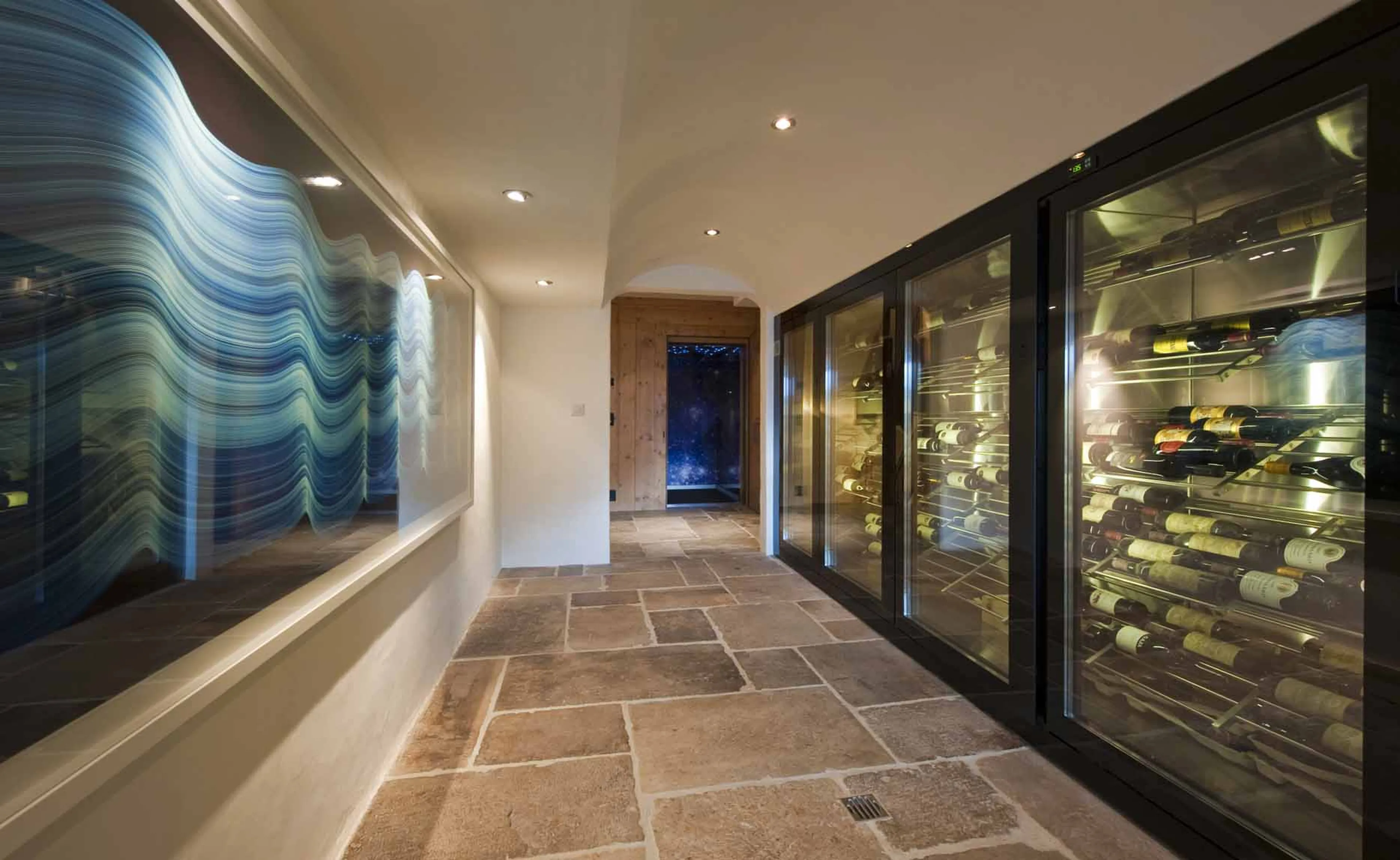 Wine cellar at Chalet Tigre in Verbier