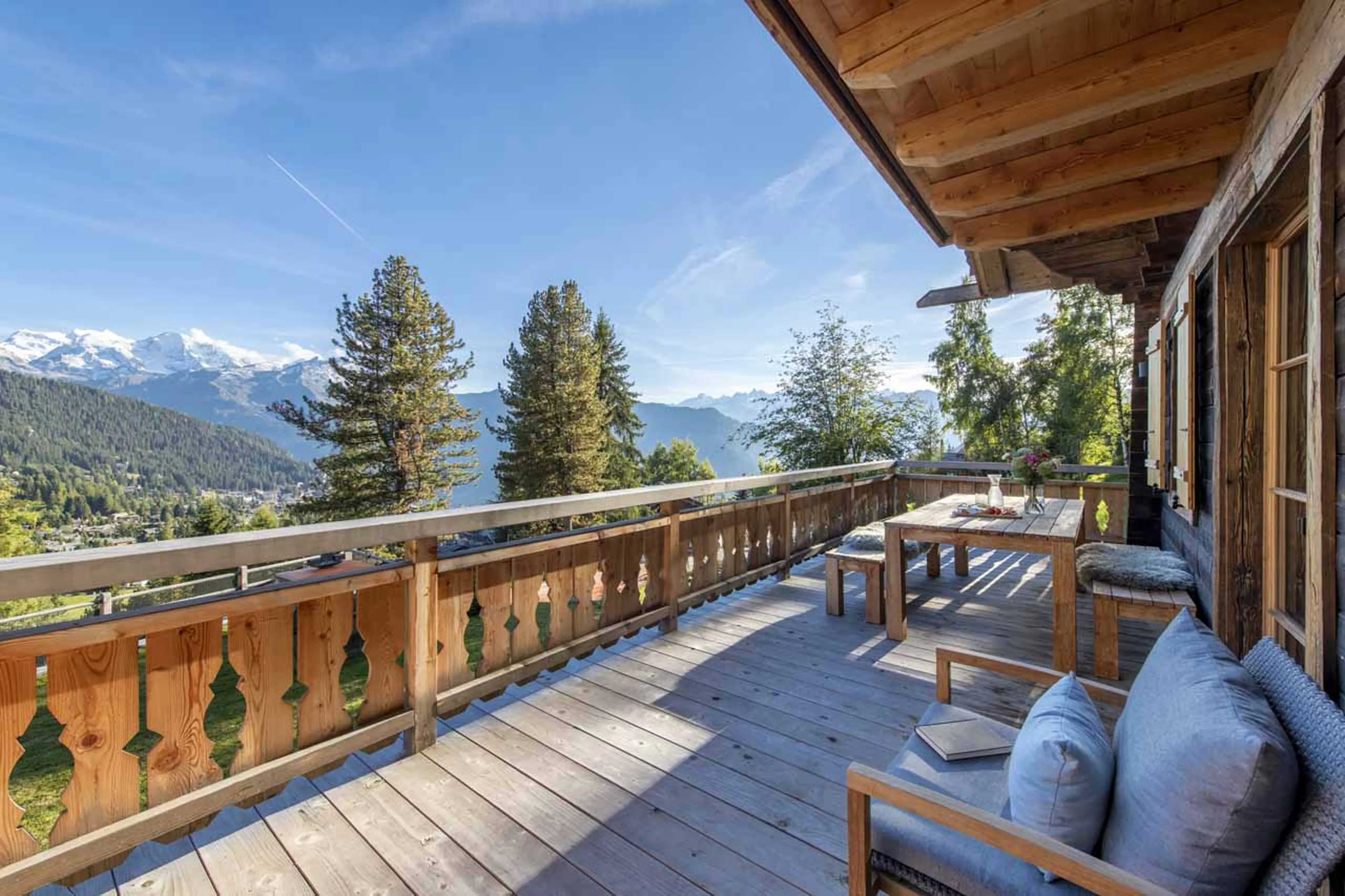 Balcony at Chalet Tire Bouchon in Verbier