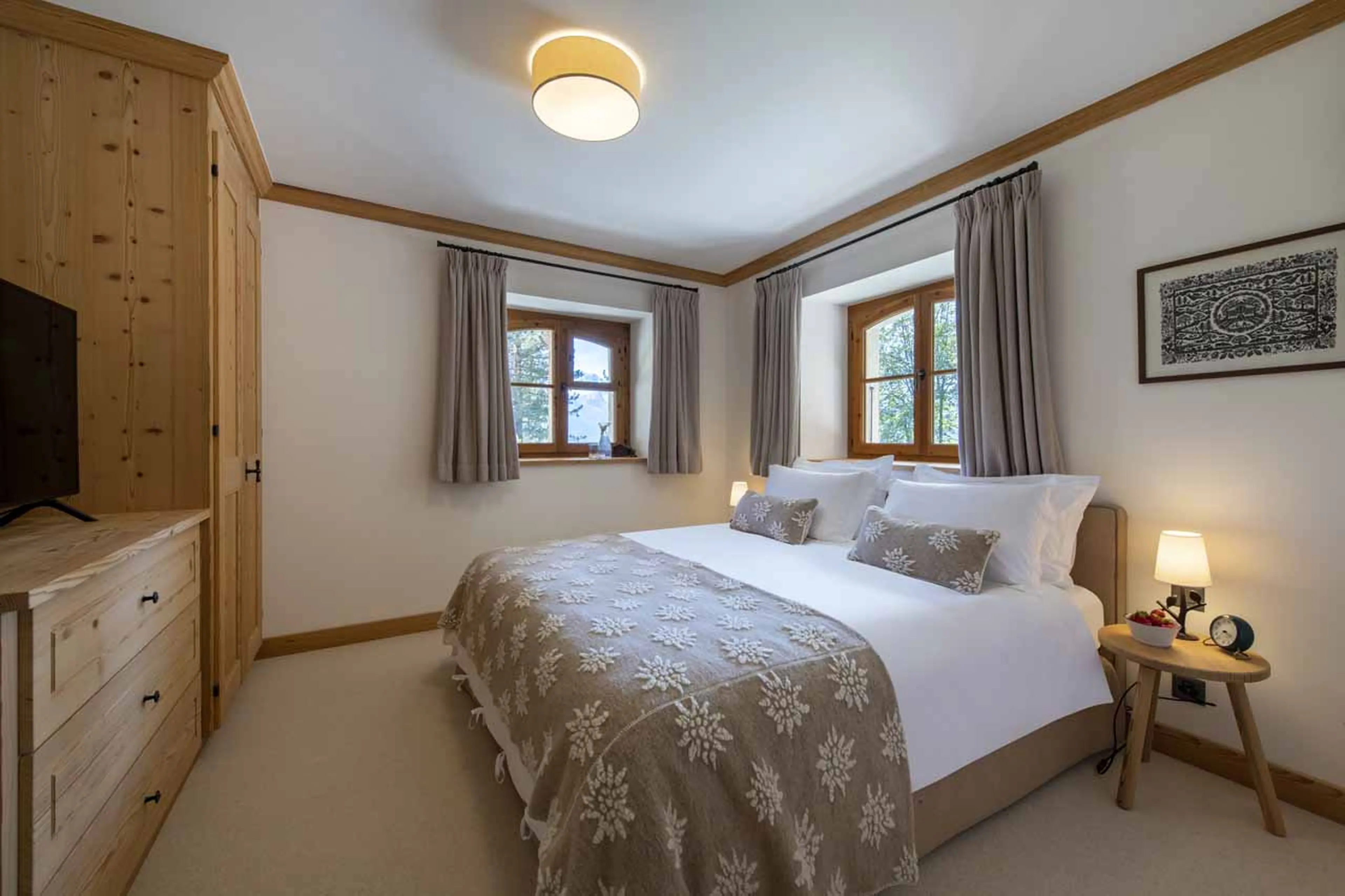 Bedroom four at Chalet Tire Bouchon in Verbier