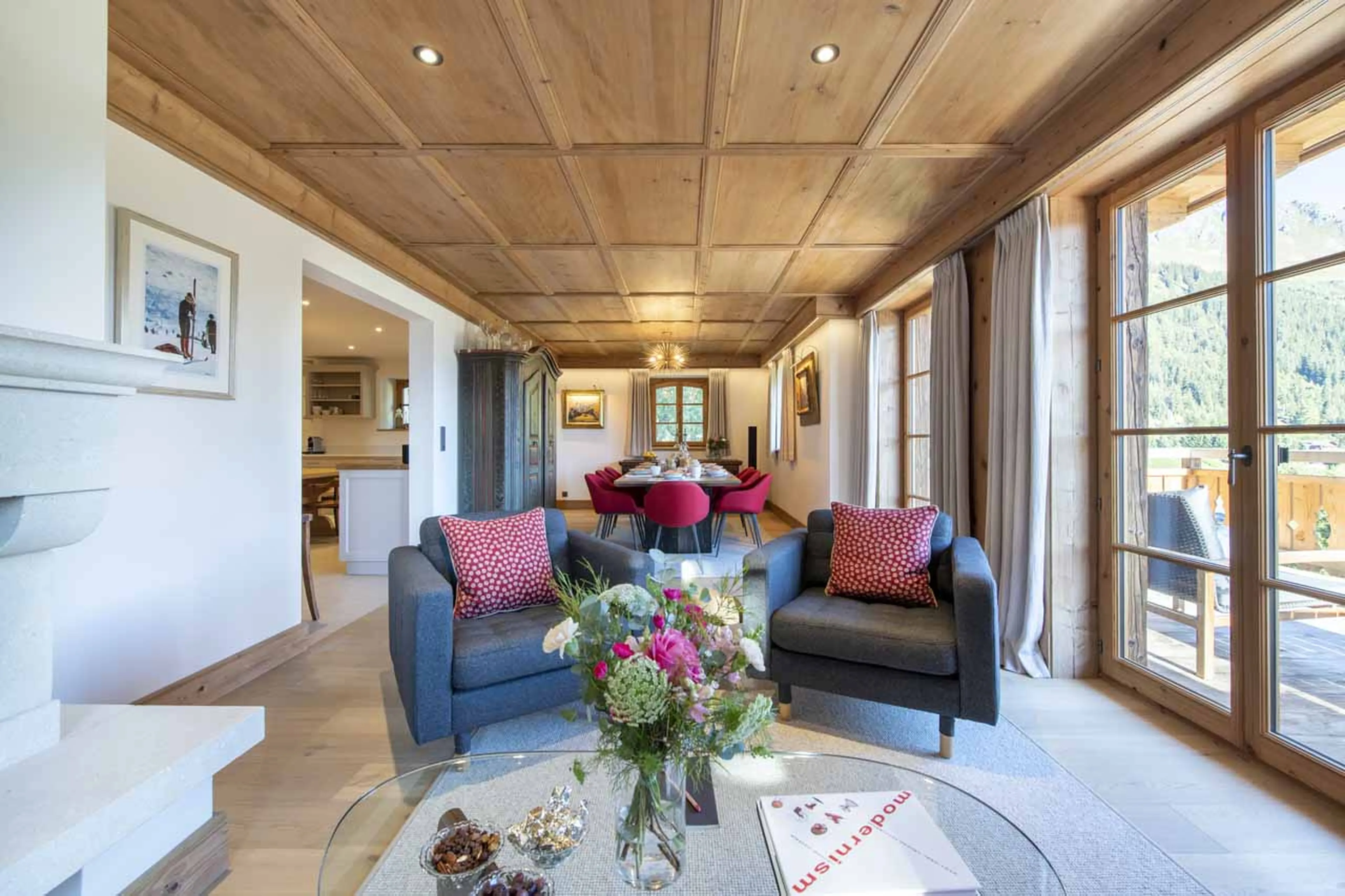 Armchairs at Chalet Tire Bouchon in Verbier