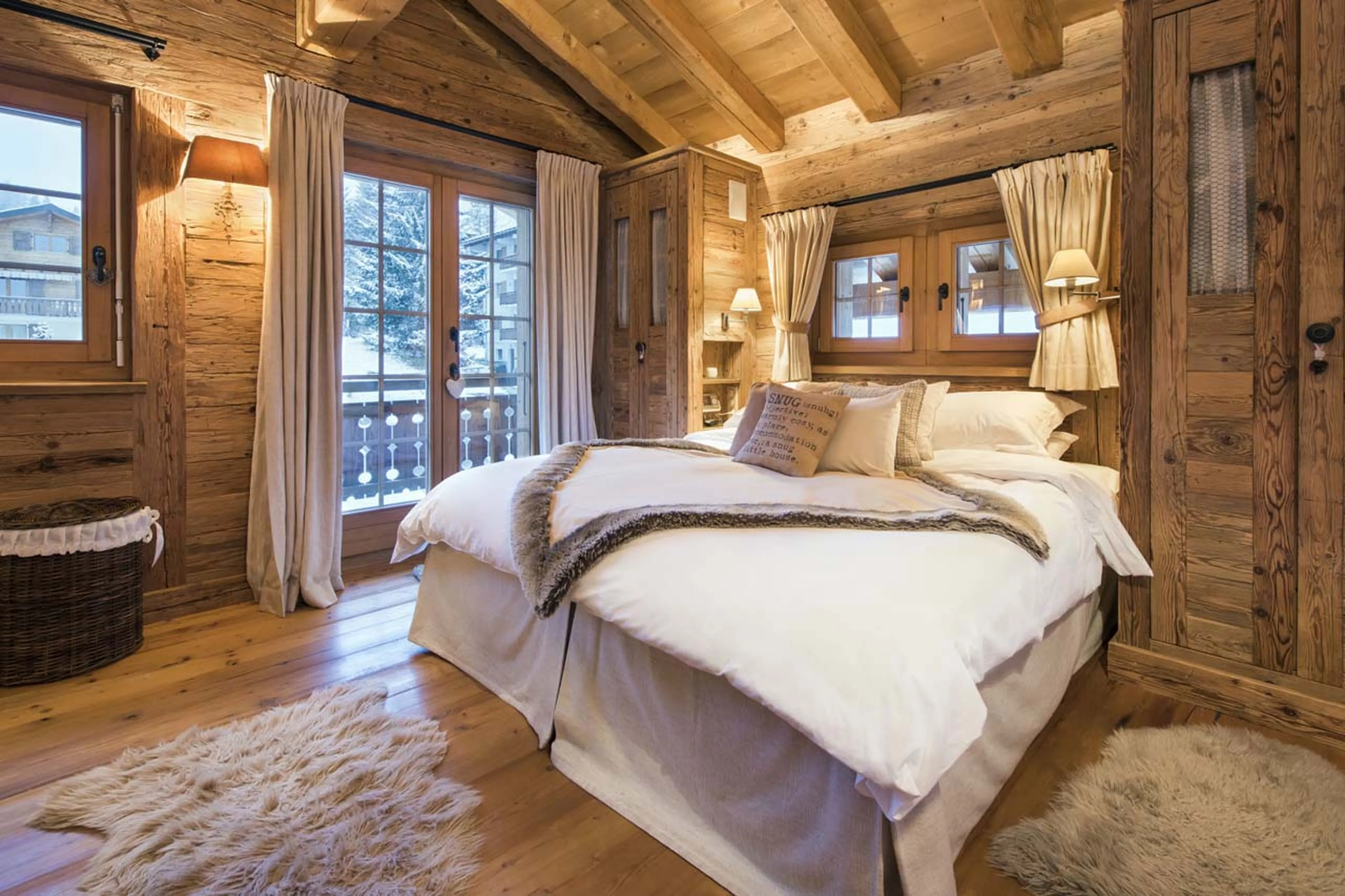 Bedroom three at Penthouse Treize Etoiles in Verbier