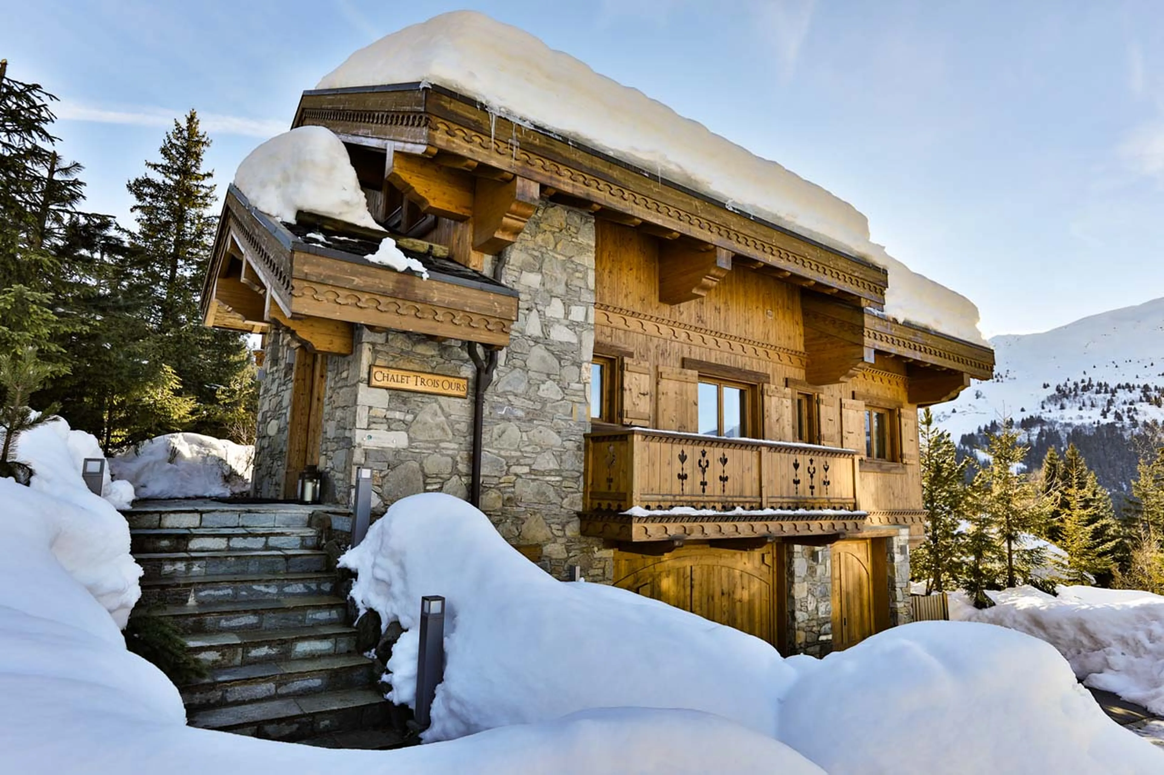 The beautifully built Chalet Trois Ours in Meribel