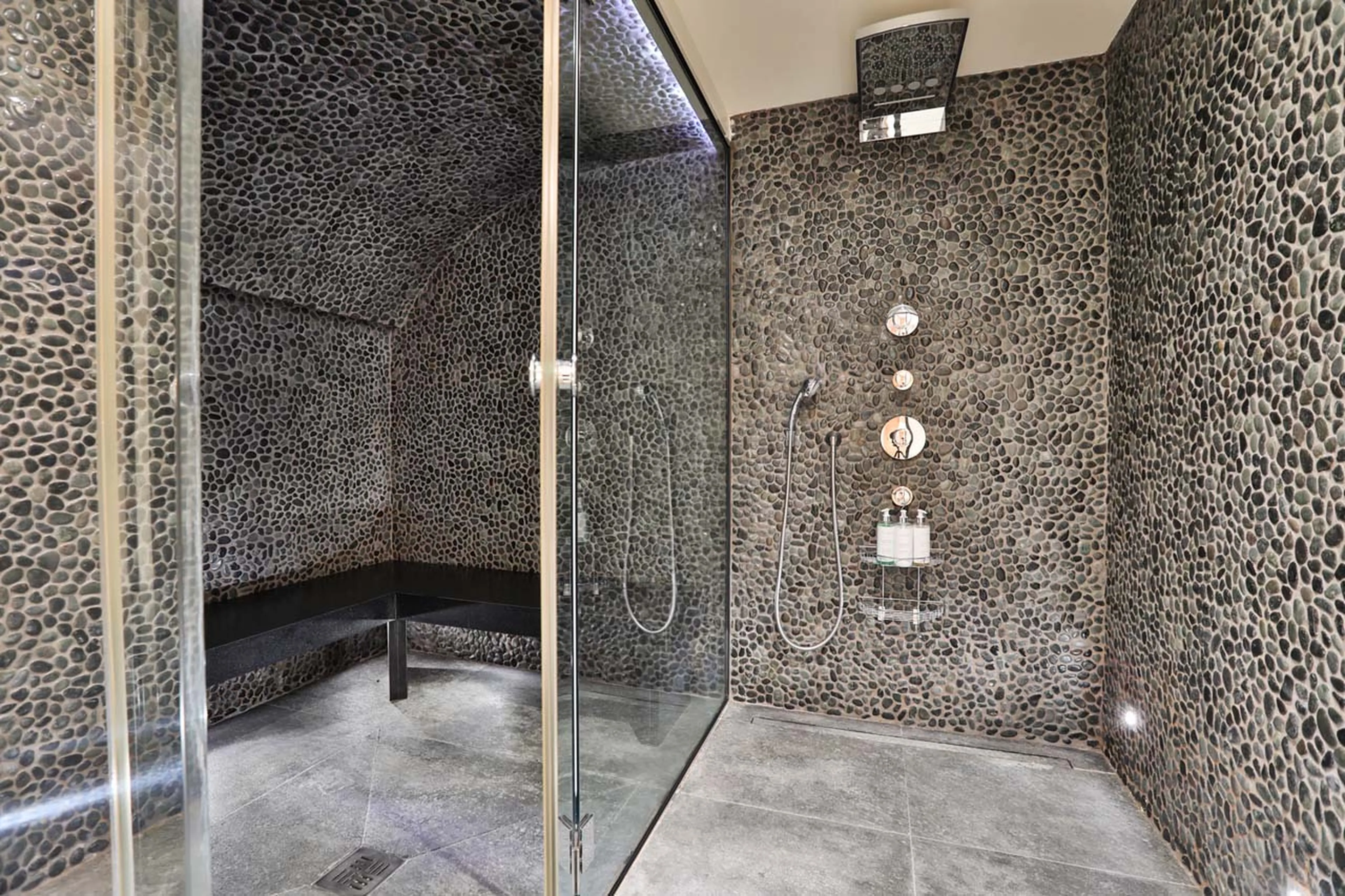 Steam room and wet room at Chalet Trois Ours in Meribel