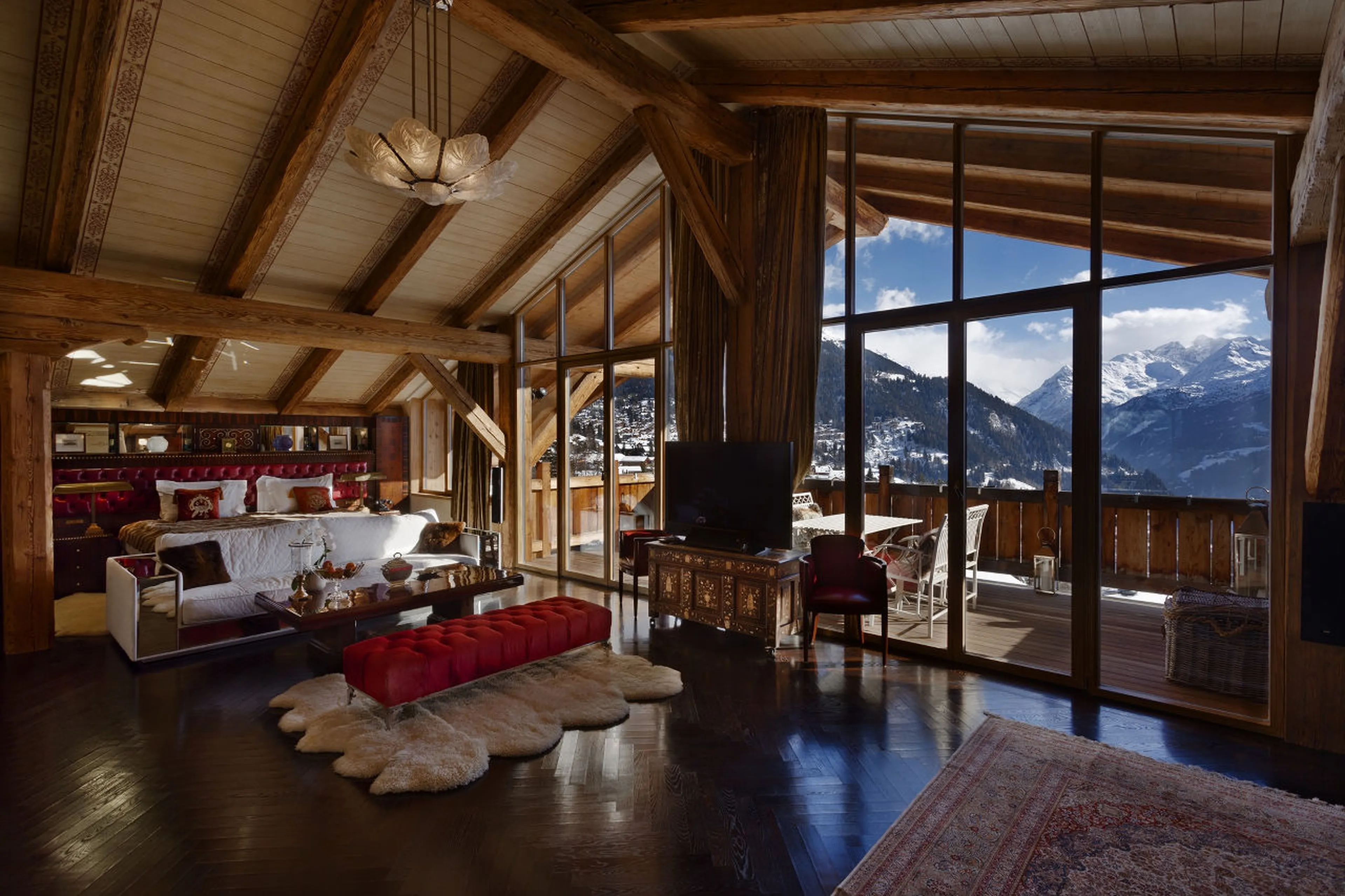 Master bedroom of Chalet Truffe Blanche in Verbier