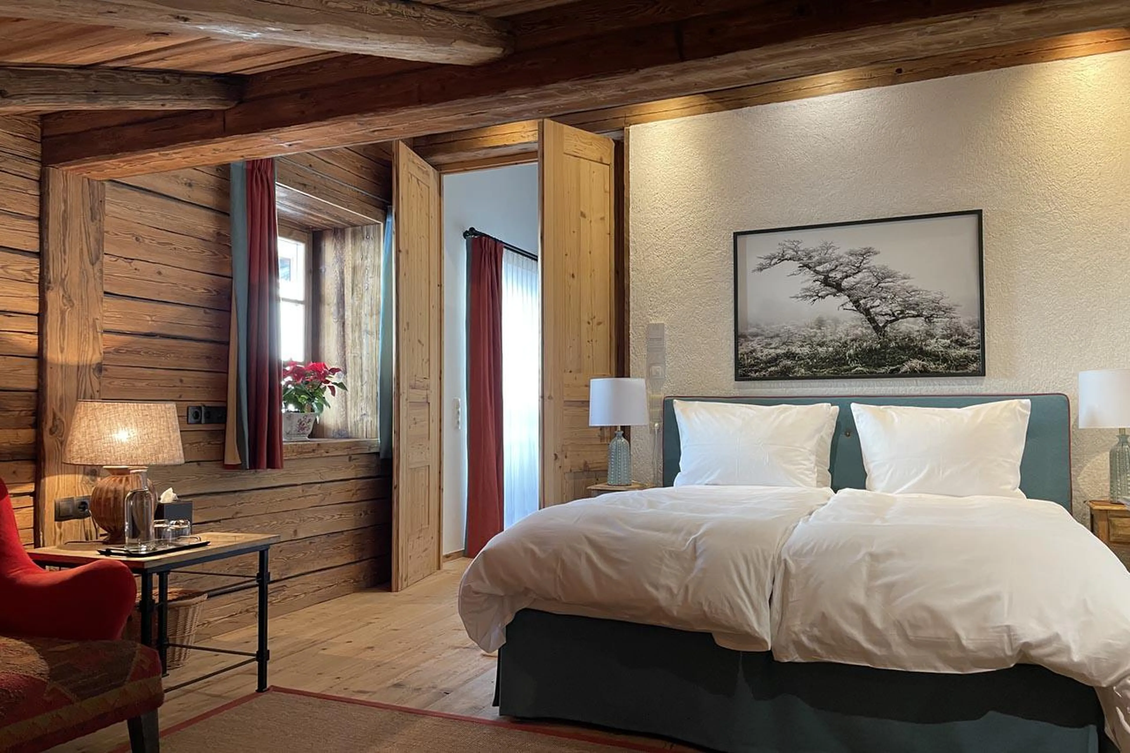 Master double bedroom at Chalet Tschoder in St Anton