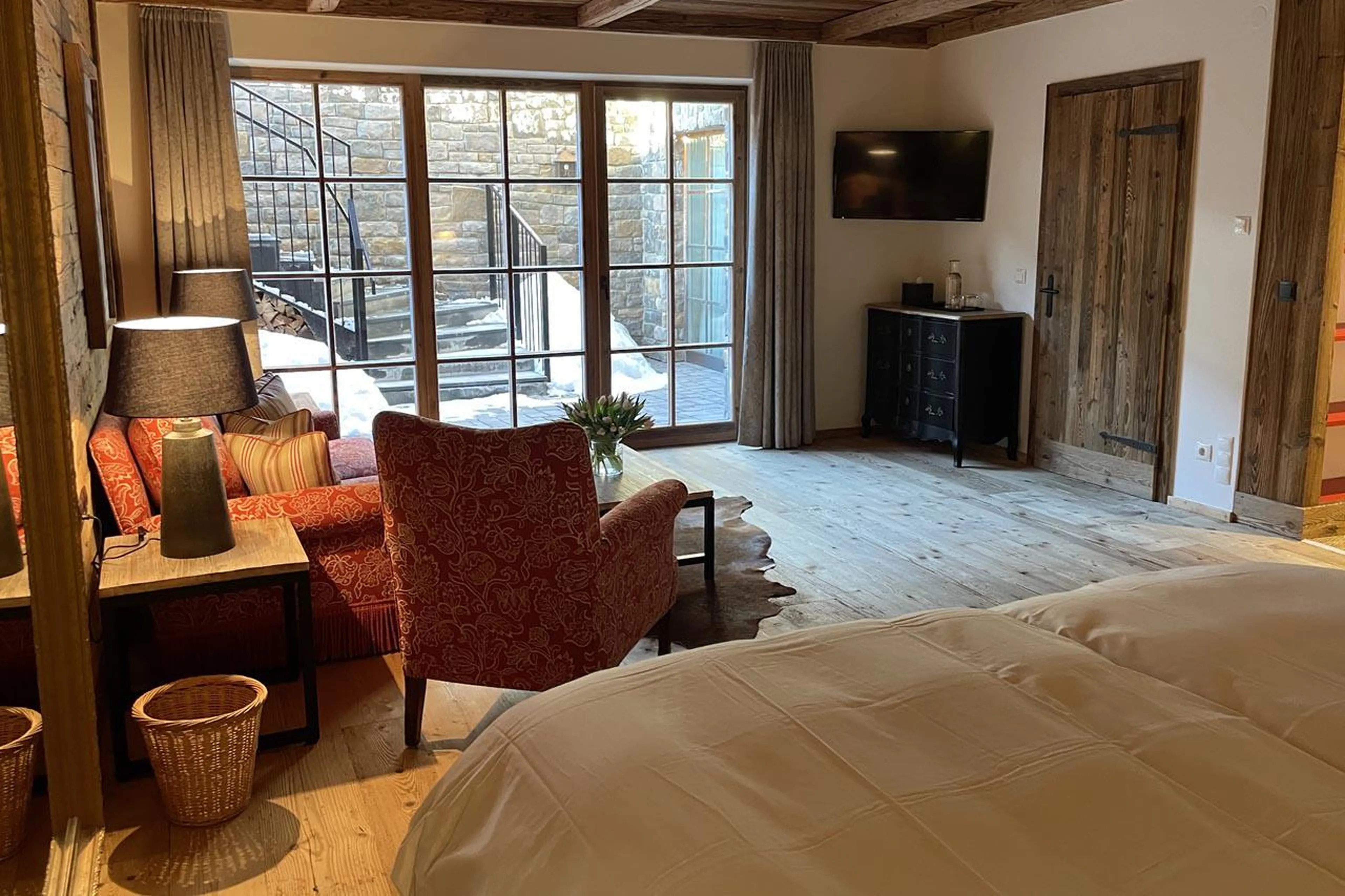 Bright and spacious bedroom at Chalet Tschoder in St Anton