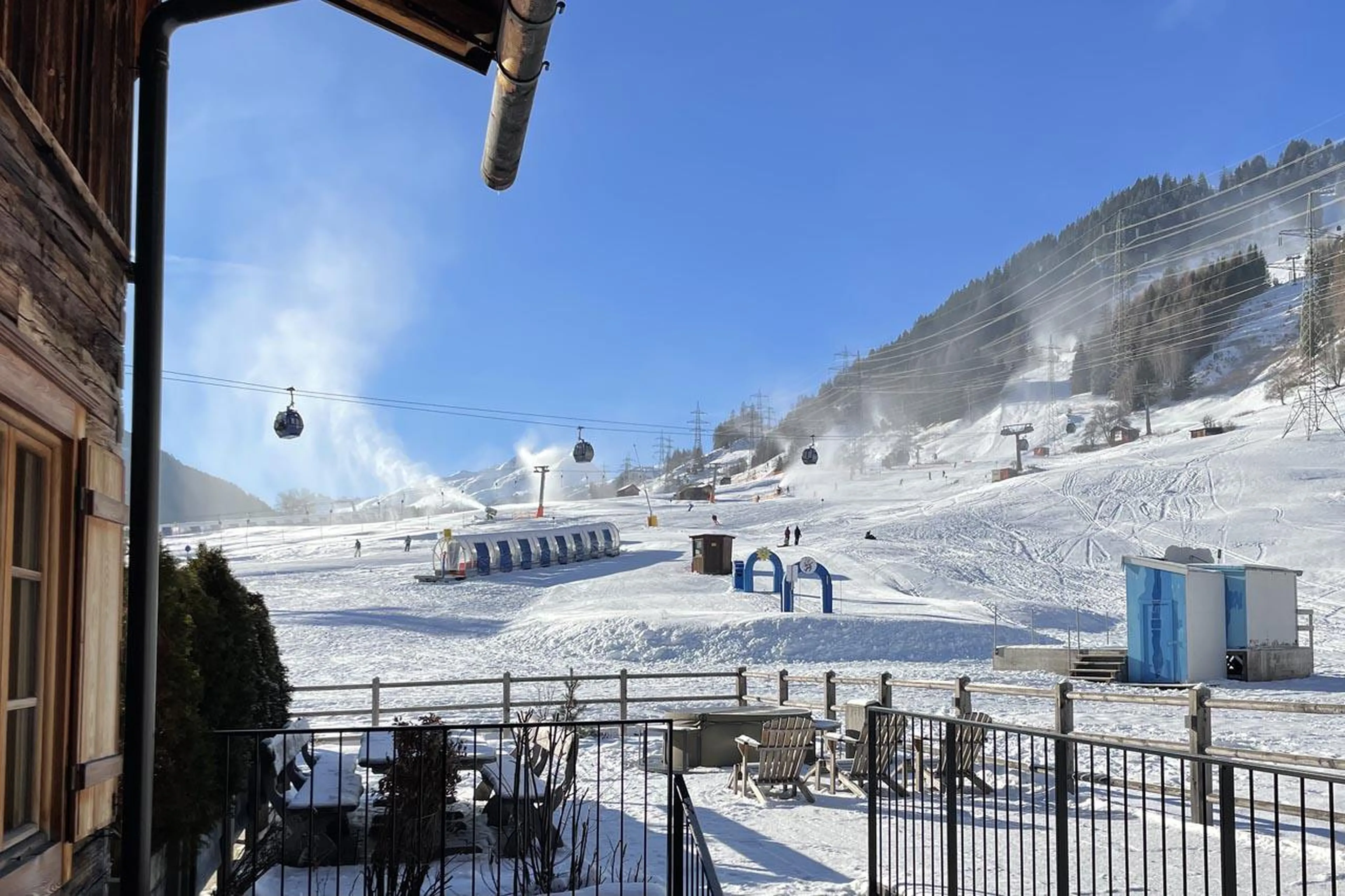 View of piste at Chalet Tschoder in St Anton