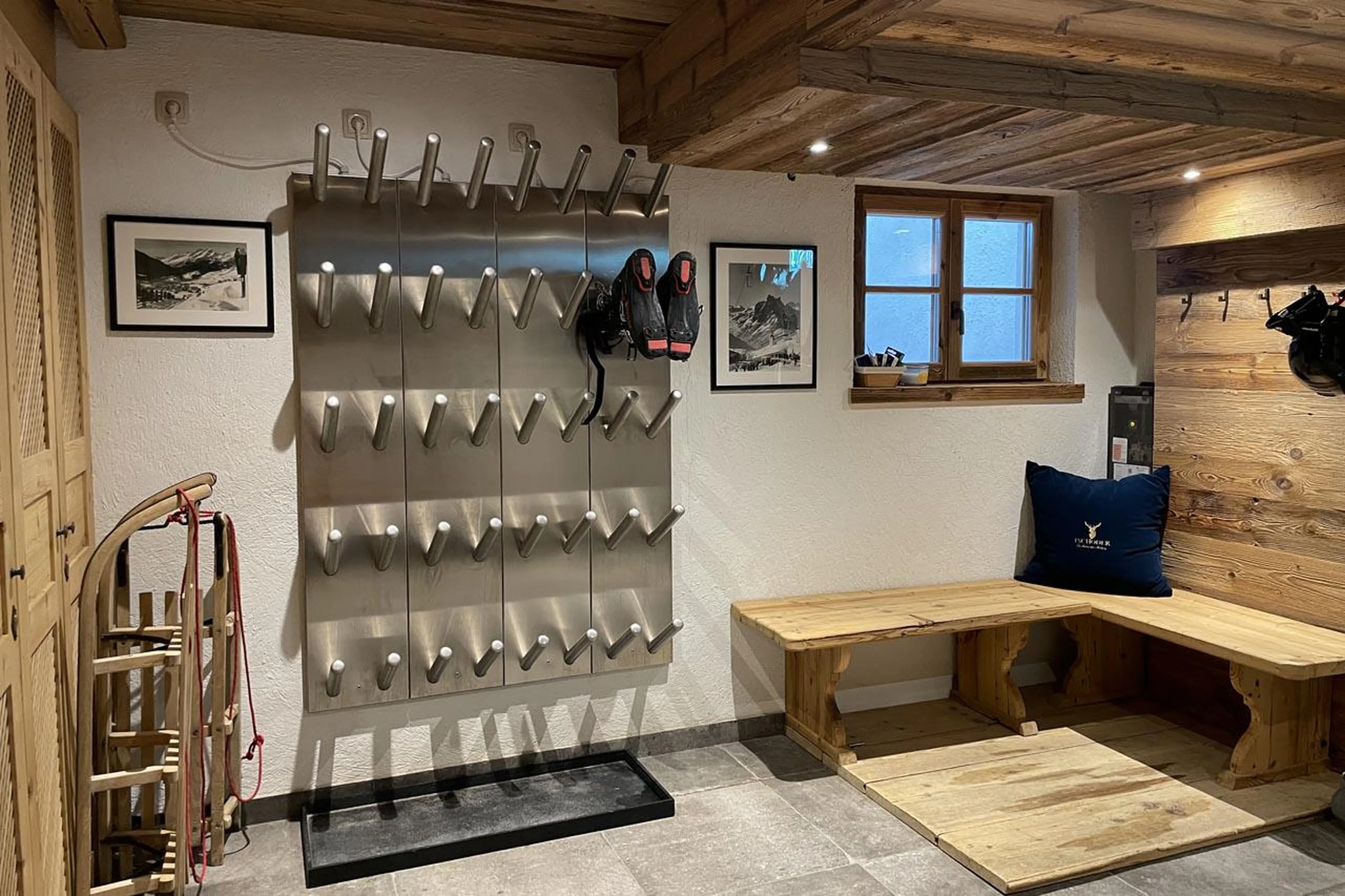 Ski room at Chalet Tschoder in St Anton